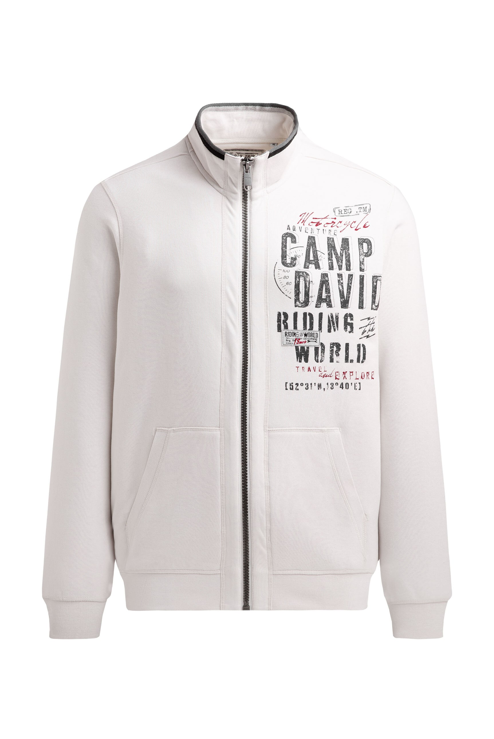 CAMP DAVID Sweatjacke, mit Stehkragen