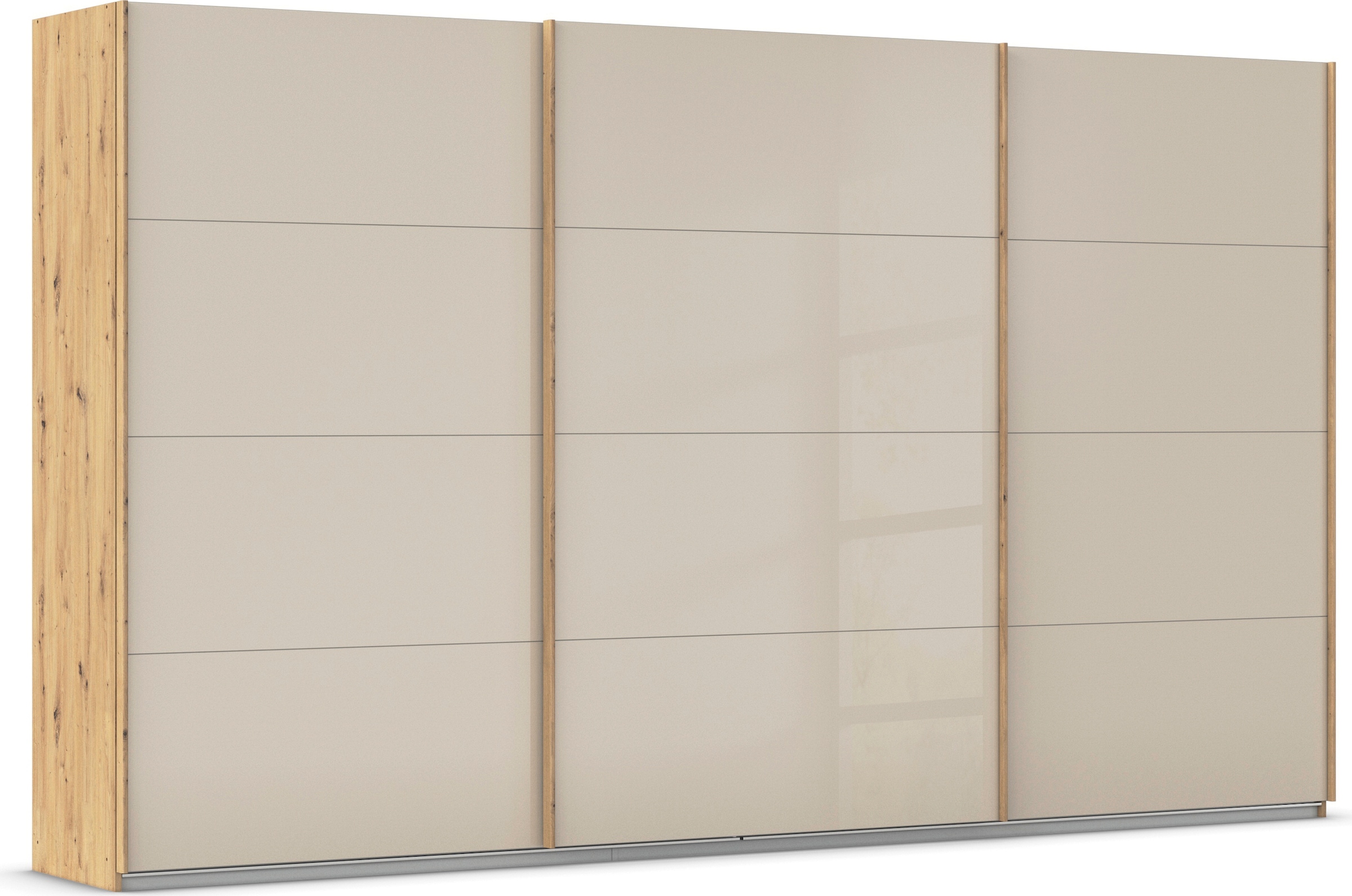 OTTO home Schwebetürenschrank "Kleiderschrank Schrank Garderobe AGORDO mit Glasfront" Breiten 203/271/315/360 cm, Höhen 210/229 cm, durchdachte Innenausstattung, in 4 Breiten und 2 Höhen MADE IN GERMANY