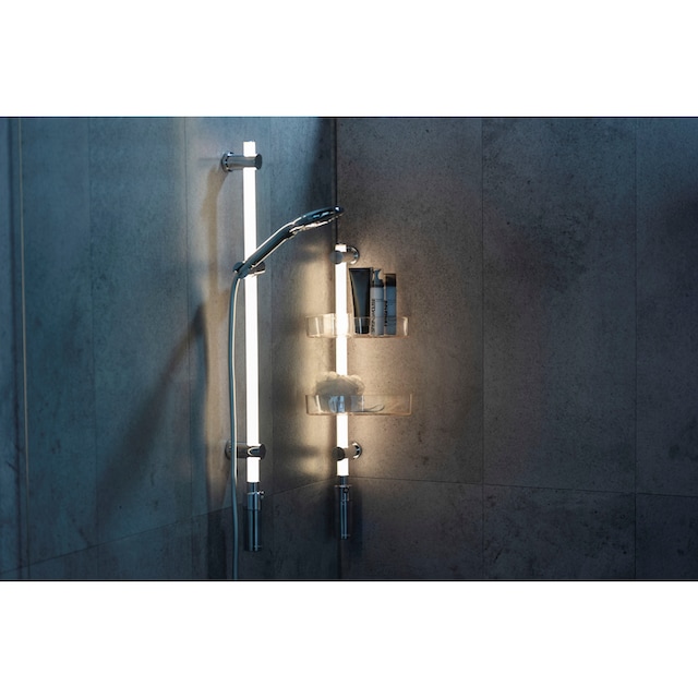 WENKO Duschregal »LED Duscheckregal«, 74 cm, LED-Duschstange mit  Bewegungsmelder und 2 Ablagen günstig | BAUR