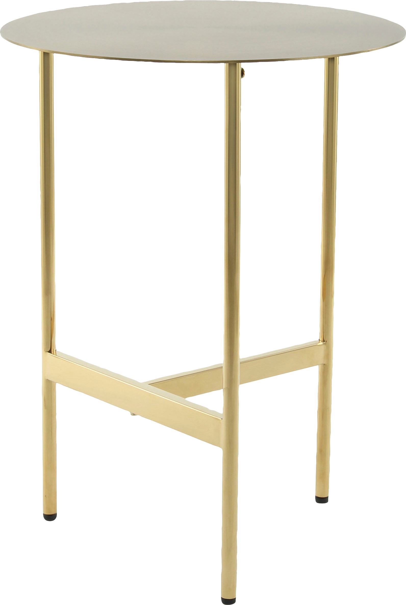 Kayoom Beistelltisch »Pema, Minimalistisches Design, Passt zu jedem Einrichtungsstil«, (1 St.), minimalistisches Gestelldesign aus Edelstahl, runde Ablagefläche