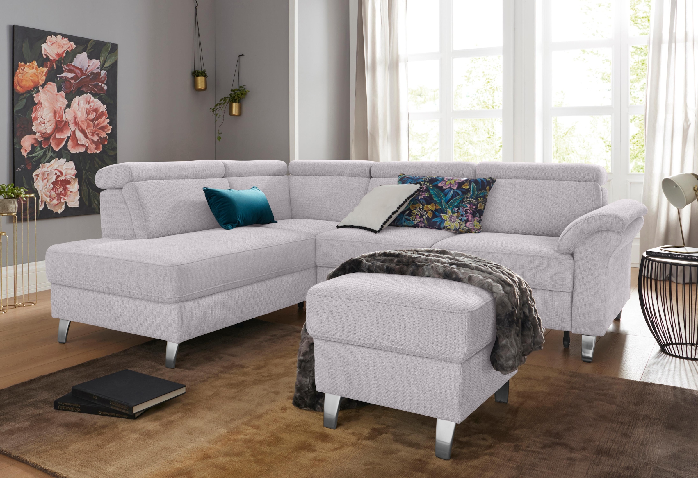 sit&more Ecksofa "Arngast L-Form" inklusive Kopfteilverstellung und Federke günstig online kaufen