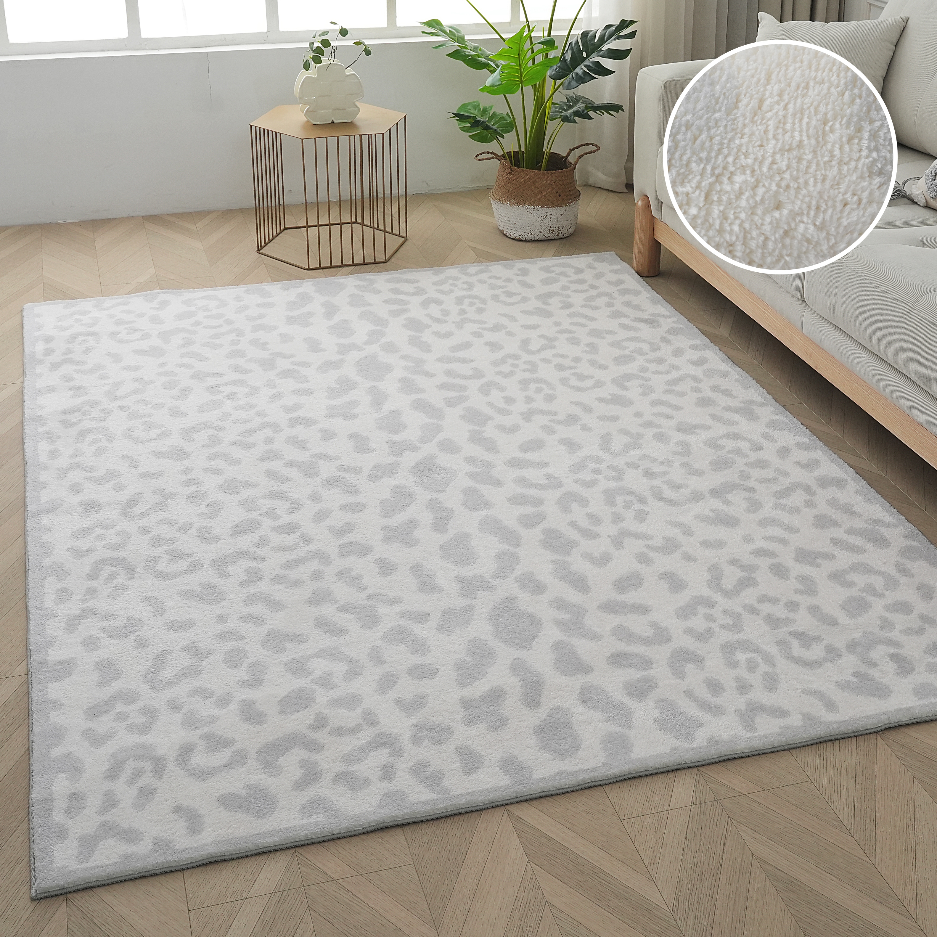OTTO home "Leo, mit trendigem Leopardenmuster, waschbar" rechteckig 12 mm Höhe kuschelig & weich, modern, Animal Print, Wohnzimmer, Schlafzimmer