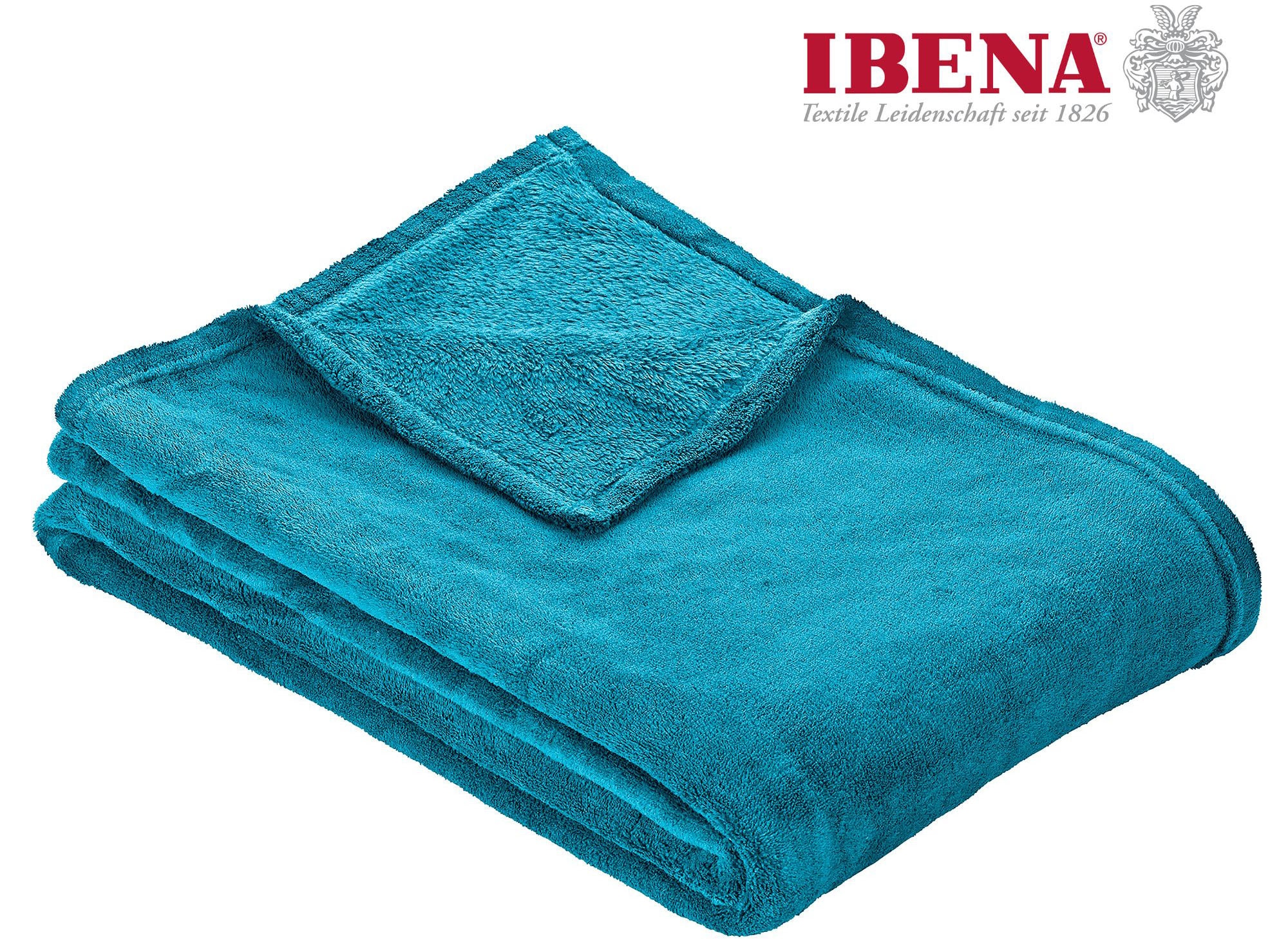 IBENA Wohndecke "Uni Fleecedecke Olbia", einfarbig schick, Kuscheldecke