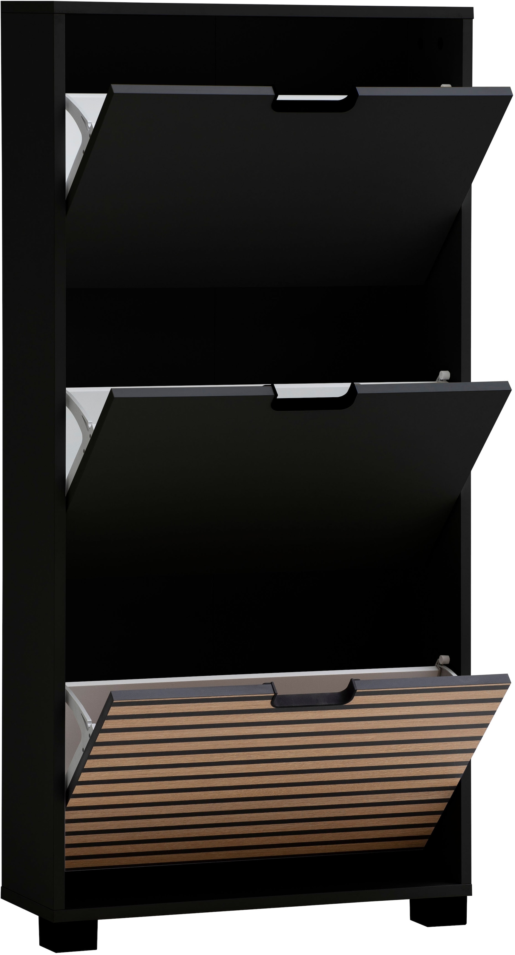 Schildmeyer Schuhschrank »Ryker Schuhschrank, Breite 59 cm«, (1 St.), eine Klappe in Akustikplatten-Optik, Platz für 9 Paar Schuhe