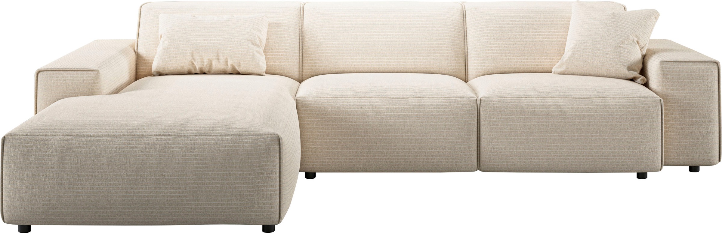 andas Ecksofa »Glimminge auch in Breitcord, Feincord, Bouclé + Easy care-Bezug«, L-Form, Breite 294, Zierkissen