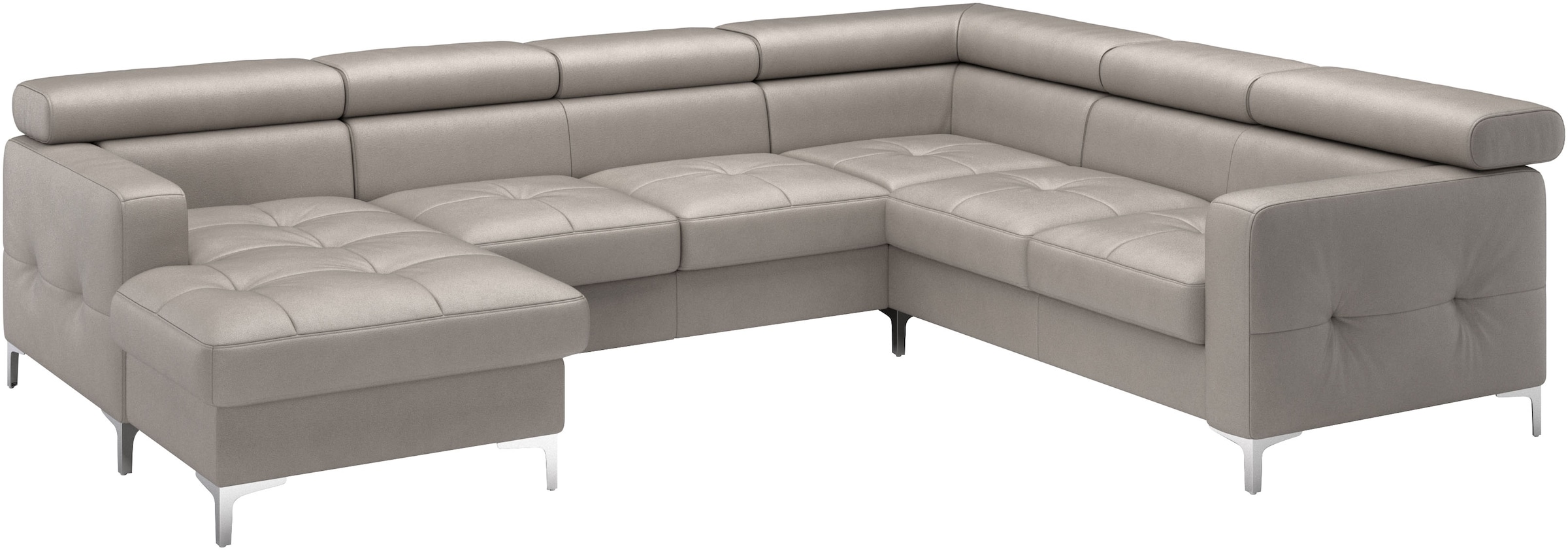 COTTA Wohnlandschaft »Sammy U-Form«, mit Kopfteilverstellung, optional mit Bettfunktion und Bettkasten