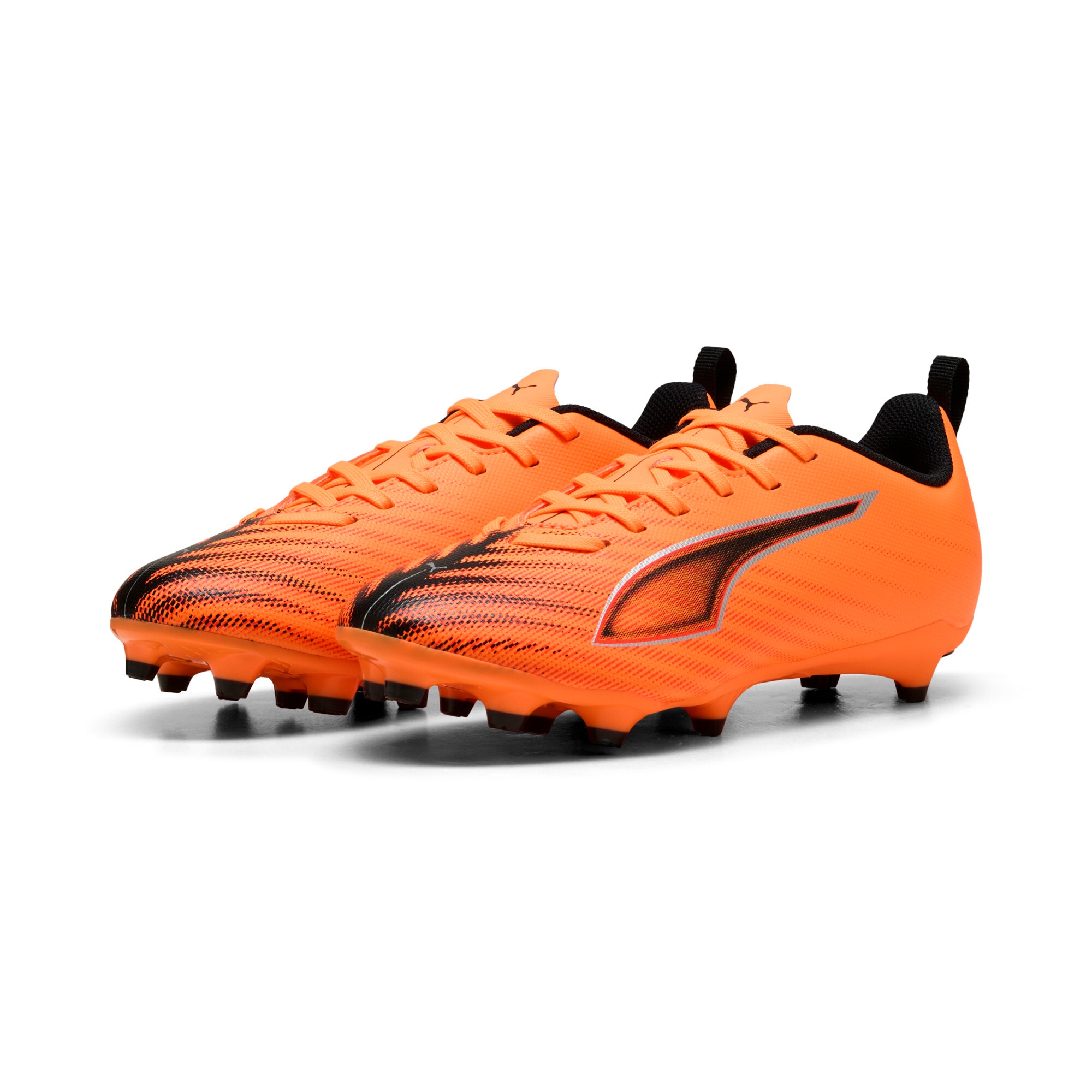PUMA Kinder Fußballschuh "ULTRA 6 PLAY FG/AG JR", Gr. 36heat fire, puma schwarz, glowing rot, Synthetik, Schuhe, für Rasenplätze