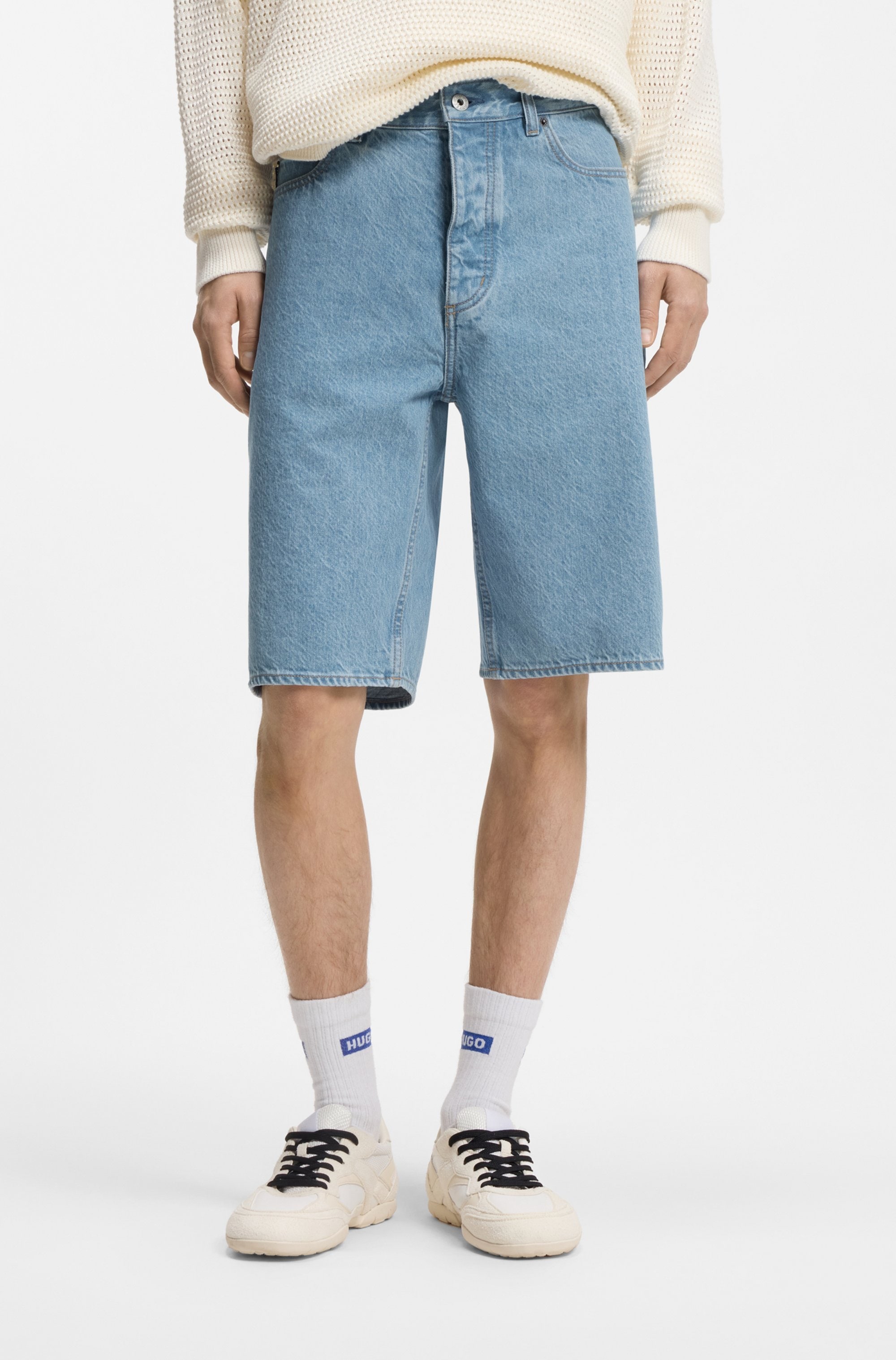 HUGO Blue Jeansshorts "Skate" Straight Fit günstig online kaufen