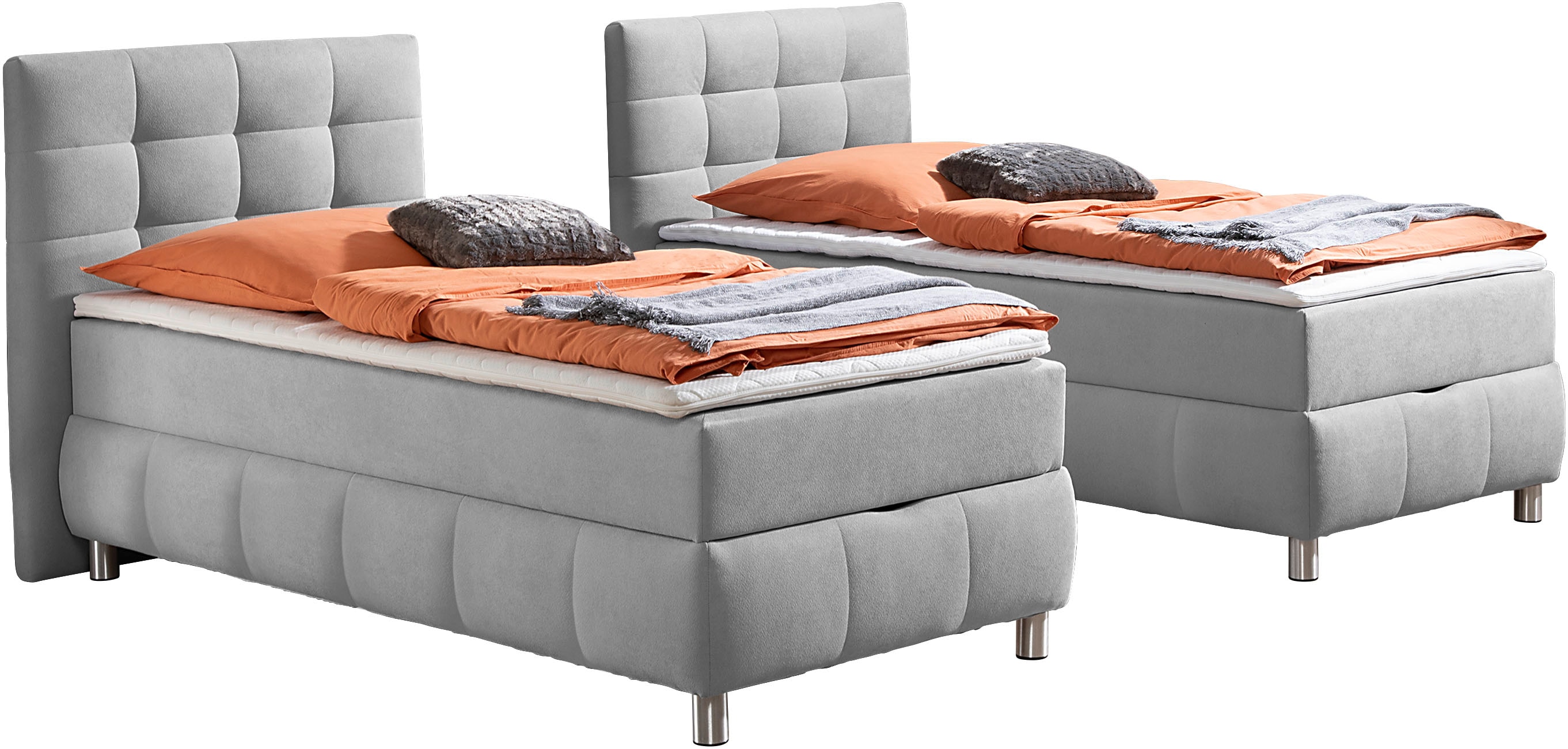 Home affaire Boxbett "Marvao inkl. Bettkasten und Topper" Boxbett mit Bettkasten, inkl. Topper