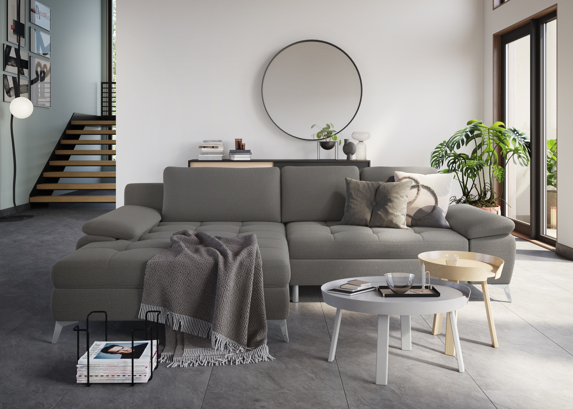 sit&more Ecksofa "Latigo L-Form" mit Mega-Recamiere, wahlweise mit Schlaffunktion und Bettkasten