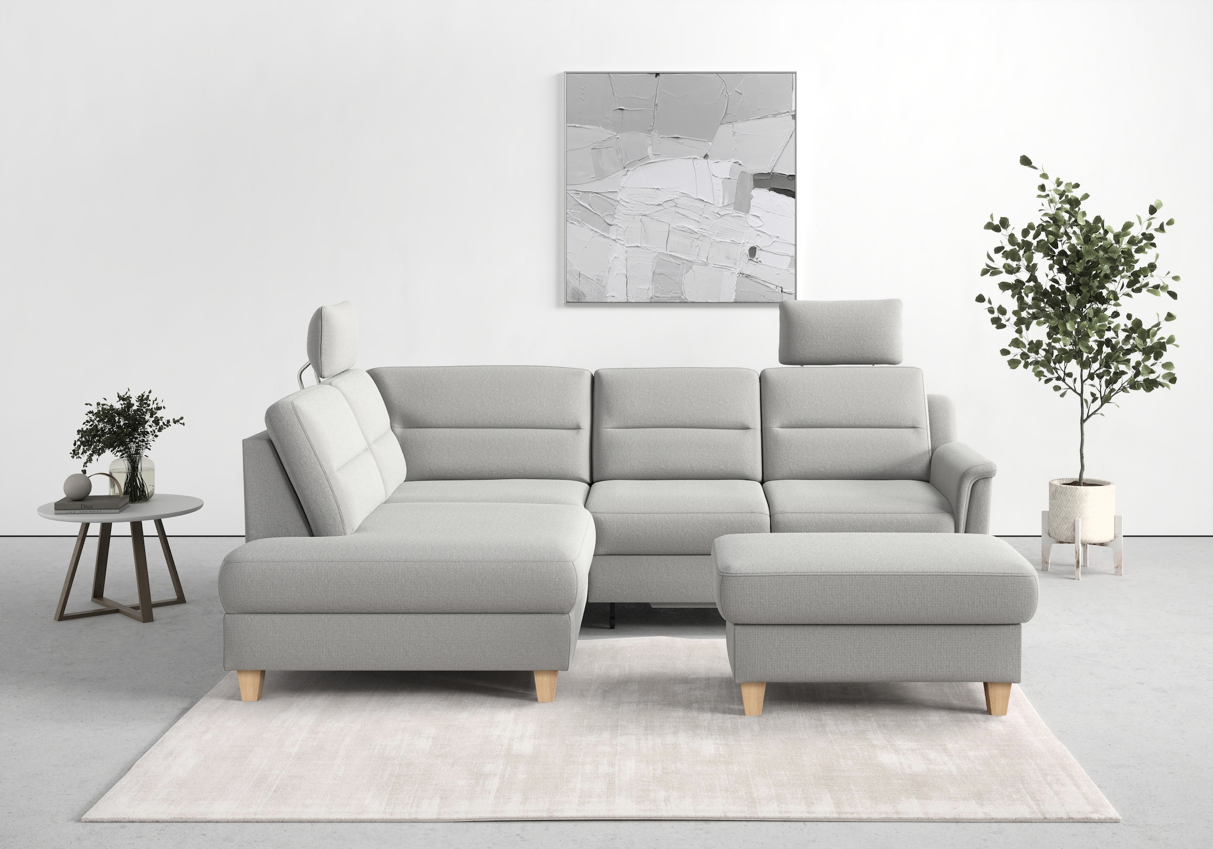 sit&more Ecksofa "Farö L-Form", inklusive Federkern, wahlweise mit Bettfunk günstig online kaufen