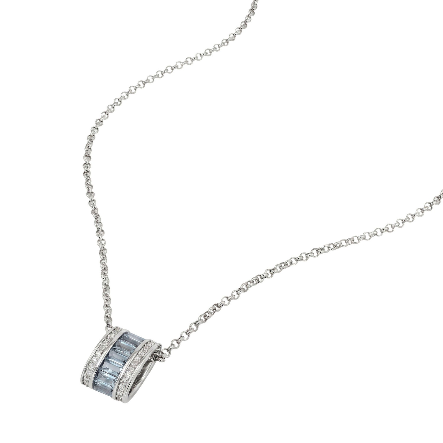 JOOP! Kette mit Anhänger »Baguette« mit Zirkonia (synth.)