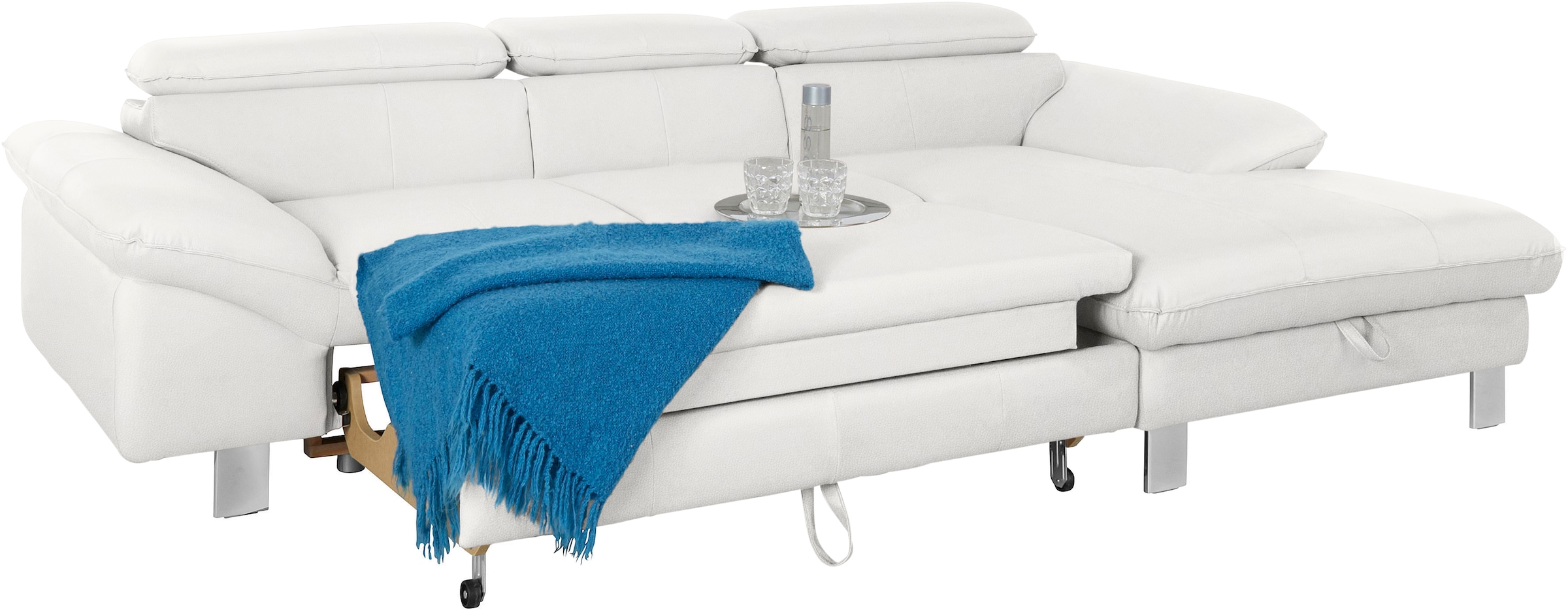 COTTA Ecksofa Driver, mit Kopfteilverstellung, wahlweise mit Bettfunktion