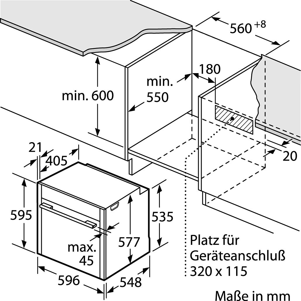 NEFF Pyrolyse Backofen N 70 »B55CR22N0«, mit Teleskopauszug nachrüstbar, Pyrolyse-Selbstreinigung, mit Slide&Hide®