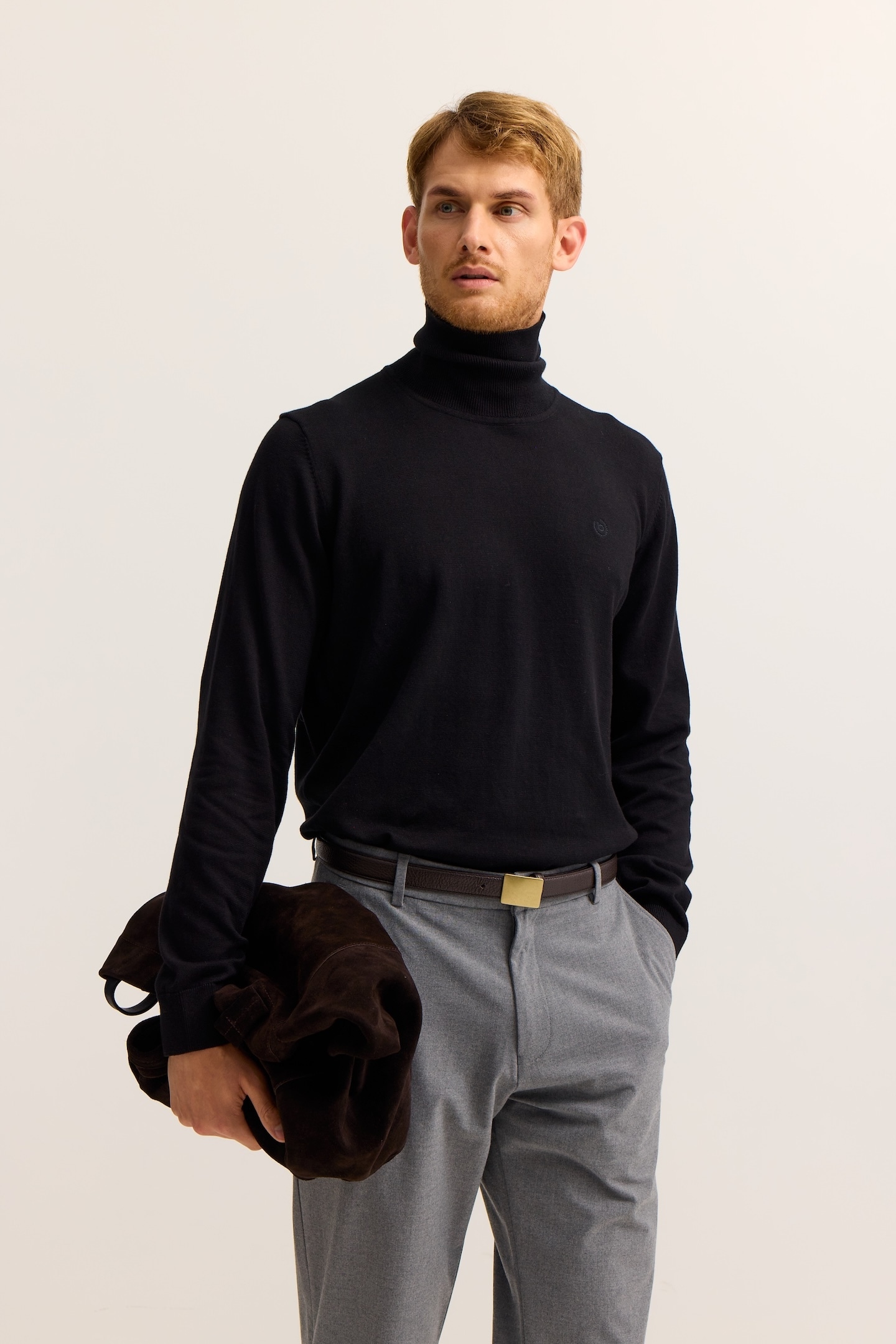 bugatti Rollkragenpullover "Regular Fit", aus reiner Baumwolle günstig online kaufen