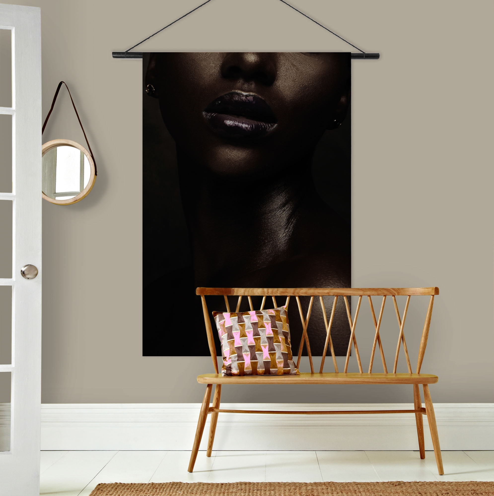 Art for the home Wandbild "Elegante Frau" 1 Stk. tlg. Wandteppich XL günstig online kaufen