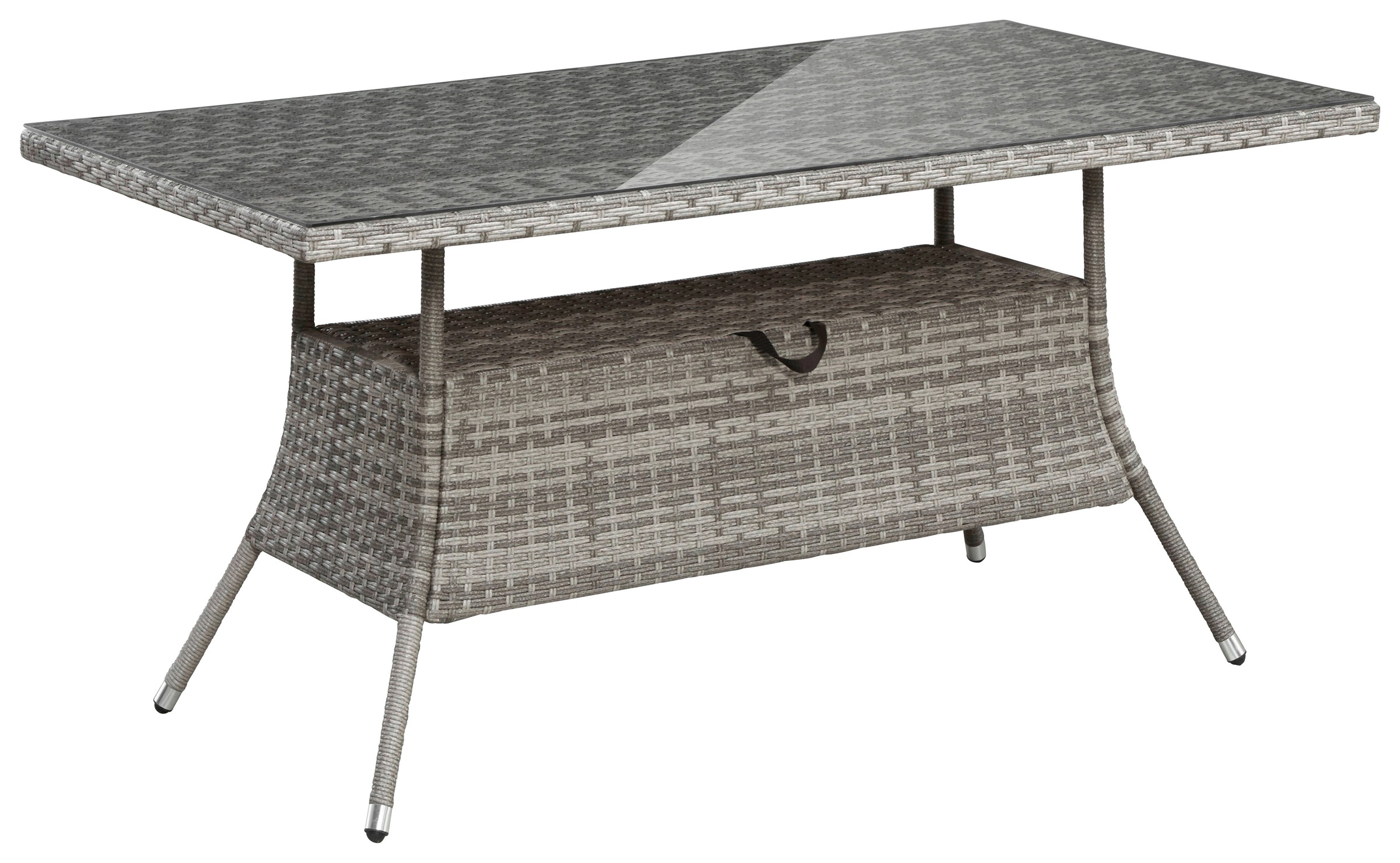 KONIFERA Garten-Essgruppe »Belluno«, (13 tlg.), 6 Sessel, Tisch 150x80 cm, Polyrattan