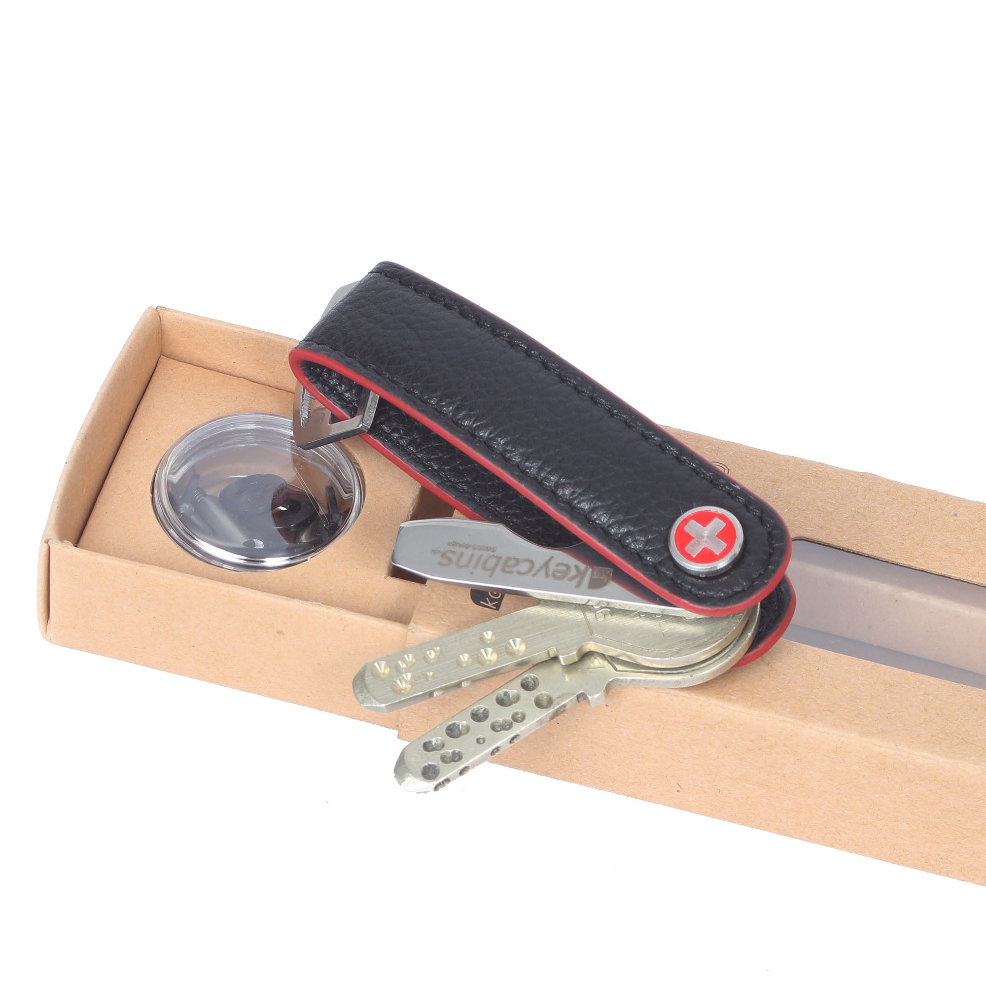 keycabins Schlüsselanhänger »Loop-leather S4« SWISS Design
