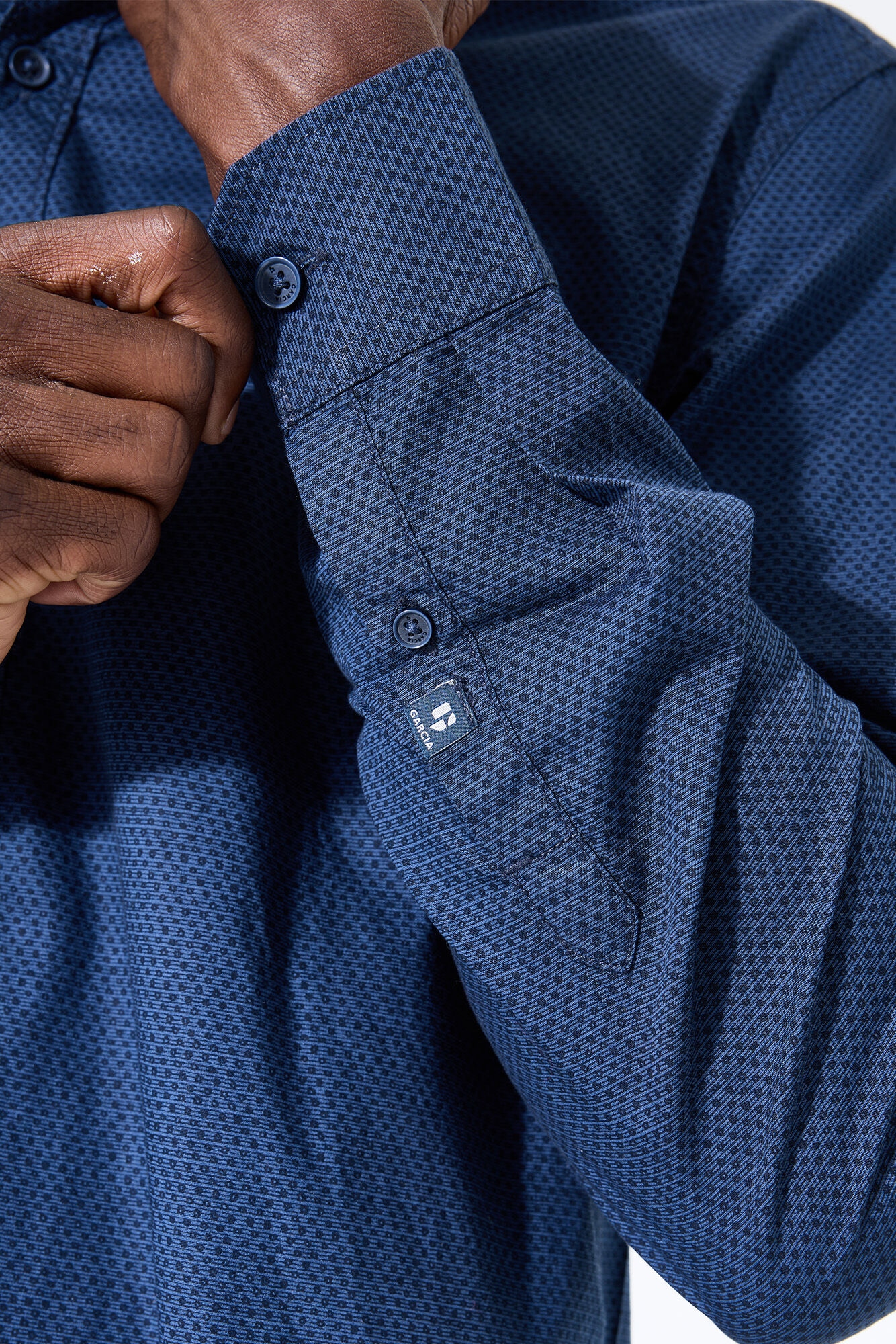 Garcia Langarmhemd mit Hemdkragen