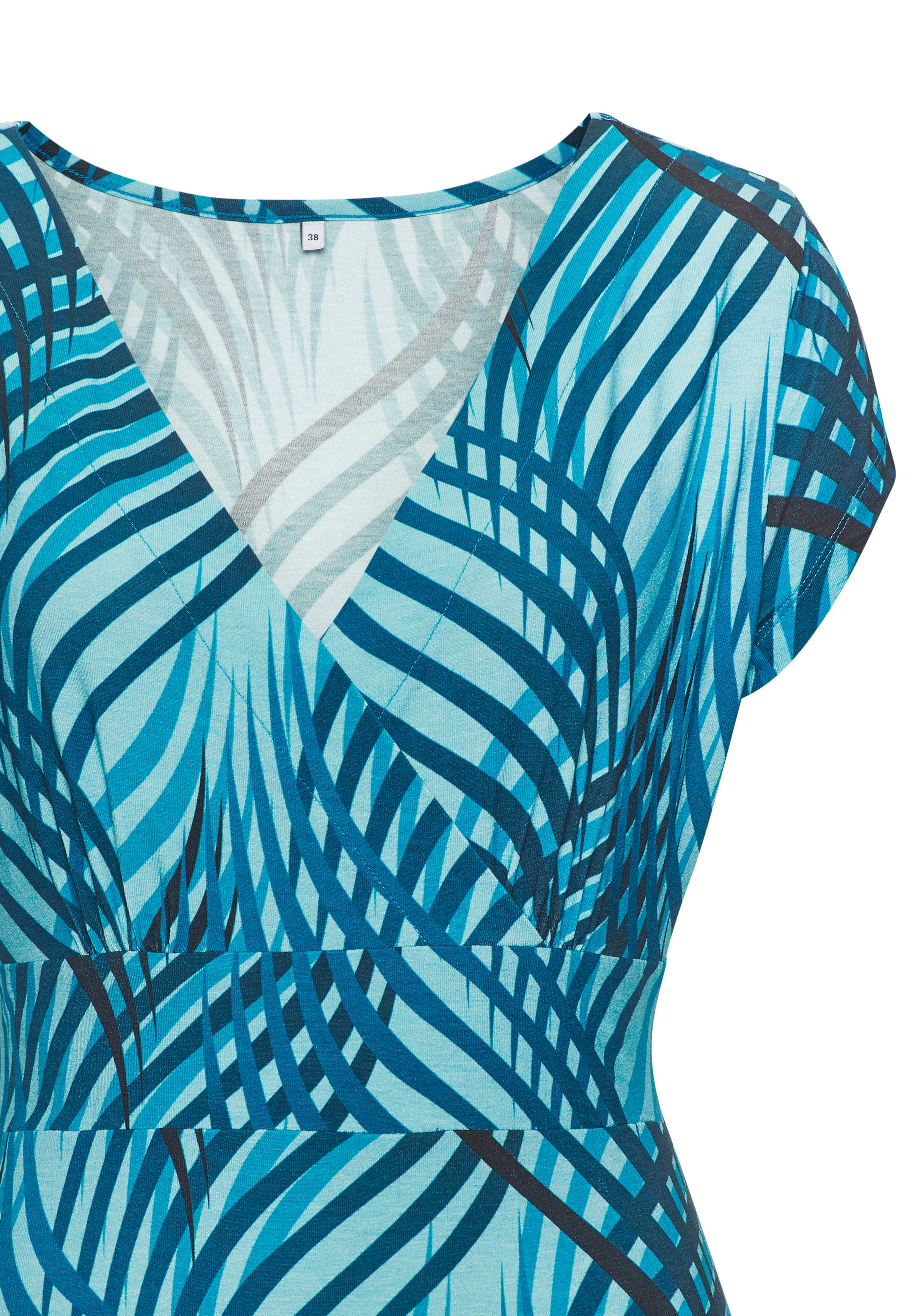 Vivance Sommerkleid mit Zipfelsaum und Schleife in der Taille, Jerseykleid, Strandkleid