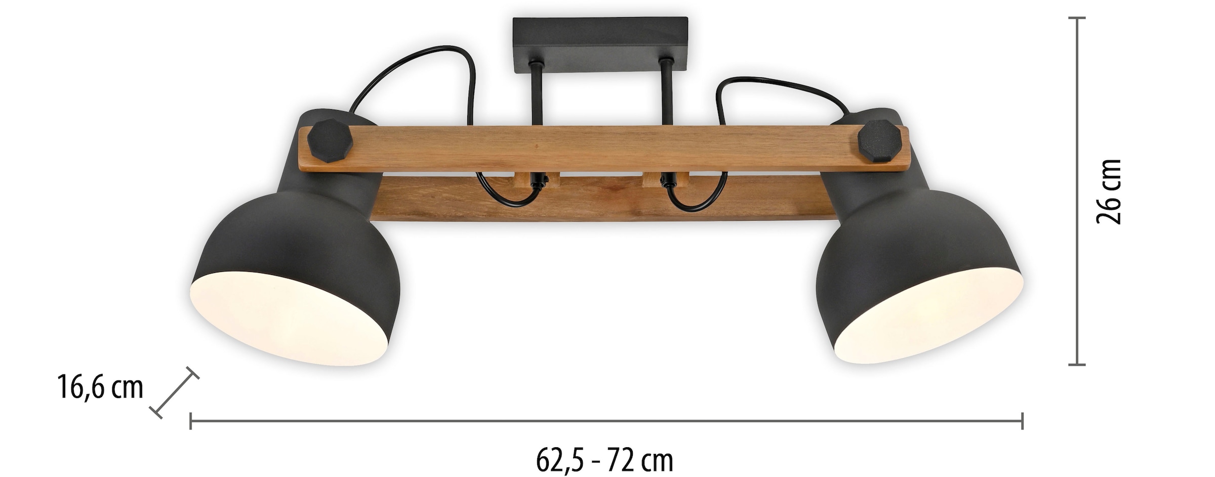 JUST LIGHT Deckenleuchte »CUP 2.0«, 2 flammig, Leuchtmittel E27 | Leuchtmittel wechselbar, ExklusiveE27
