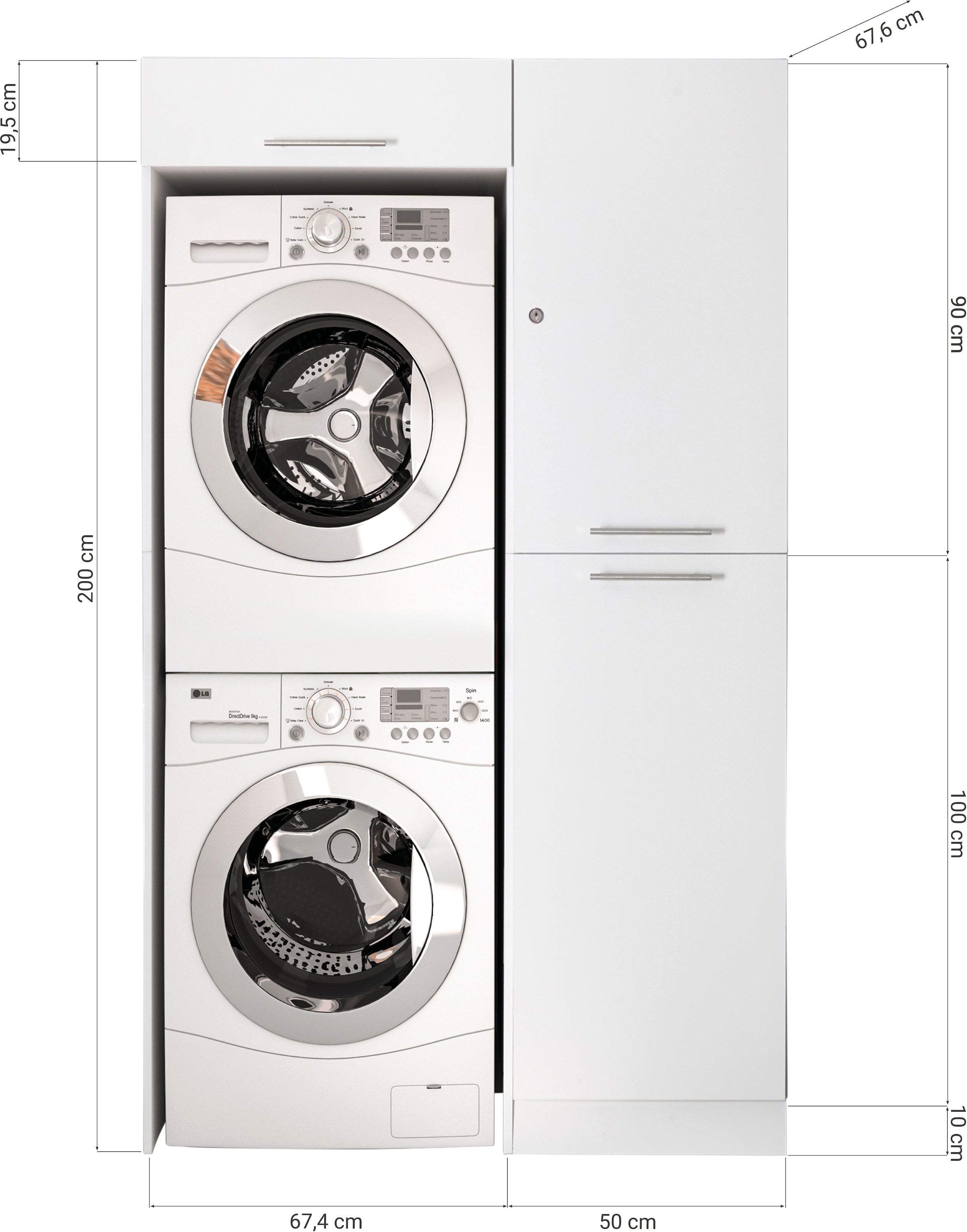 RESPEKTA Mehrzweckschrank-Set »Clara-Set 6« Set, Schrankelemente einzeln erhältlich, 2 Stk. tlg.