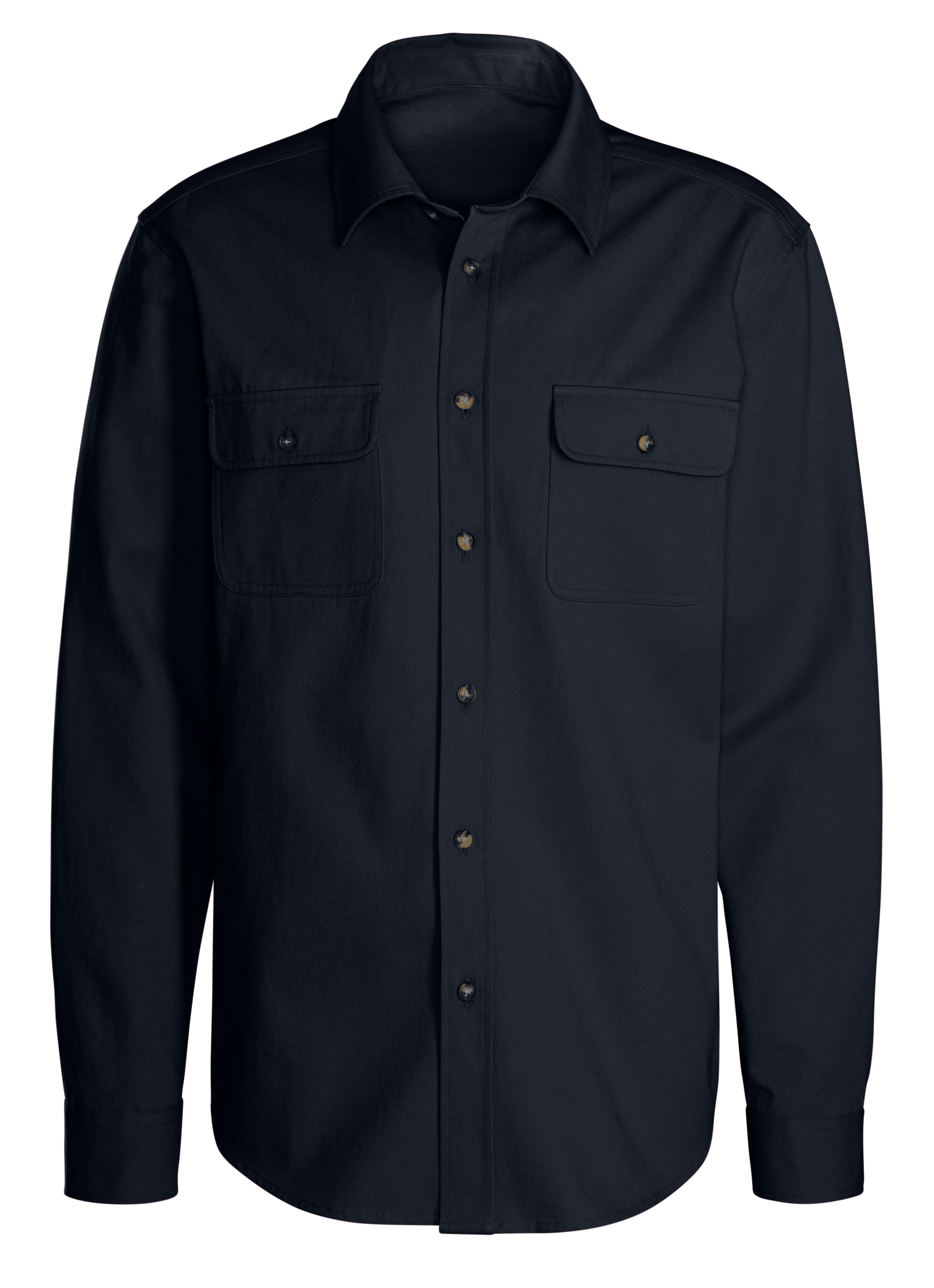 John Devin Langarmhemd », cooles Overshirt«, aus reiner Baumwolle, mit aufgesetzten Taschen