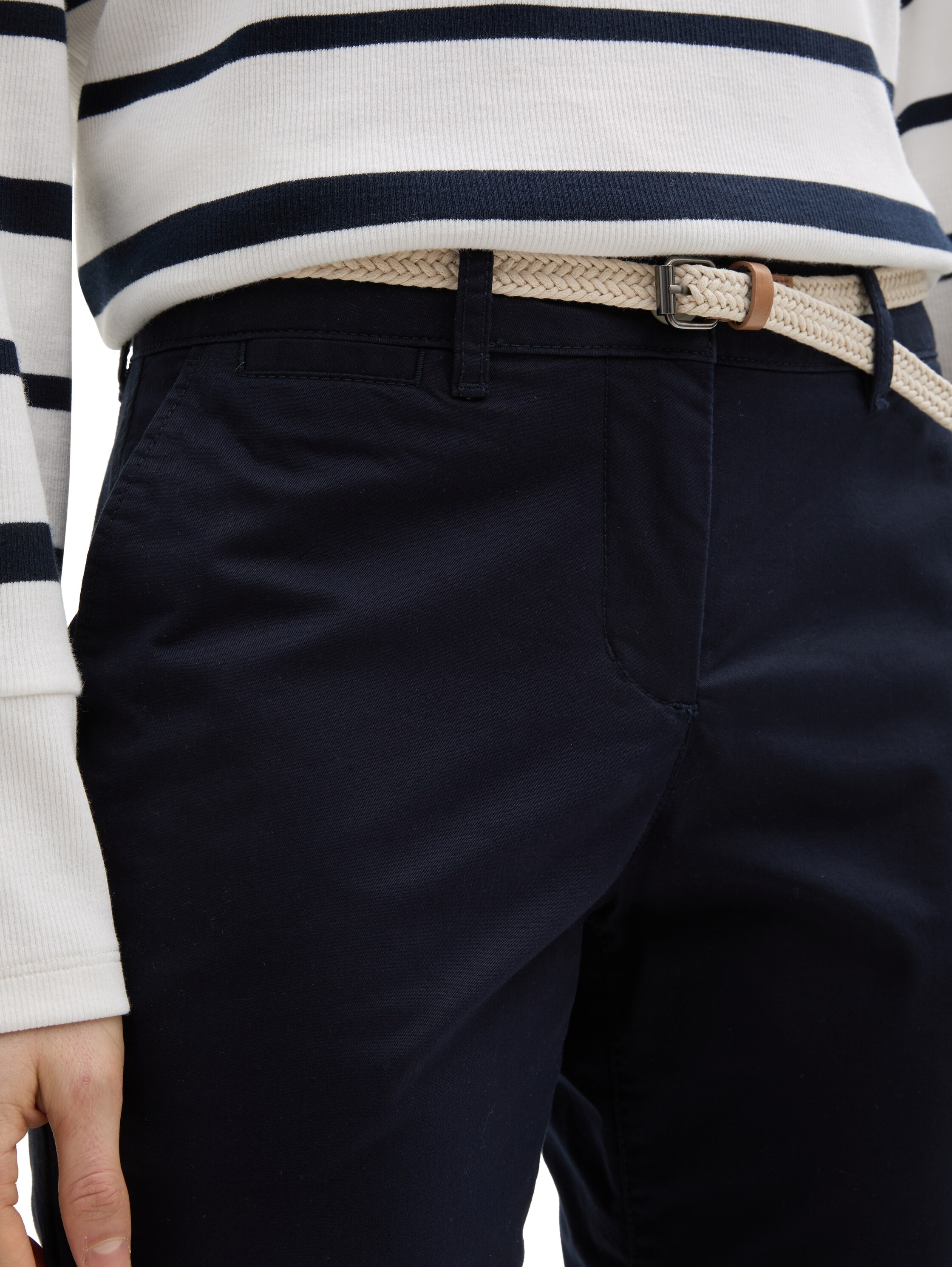 TOM TAILOR Chinohose, mit Gürtel