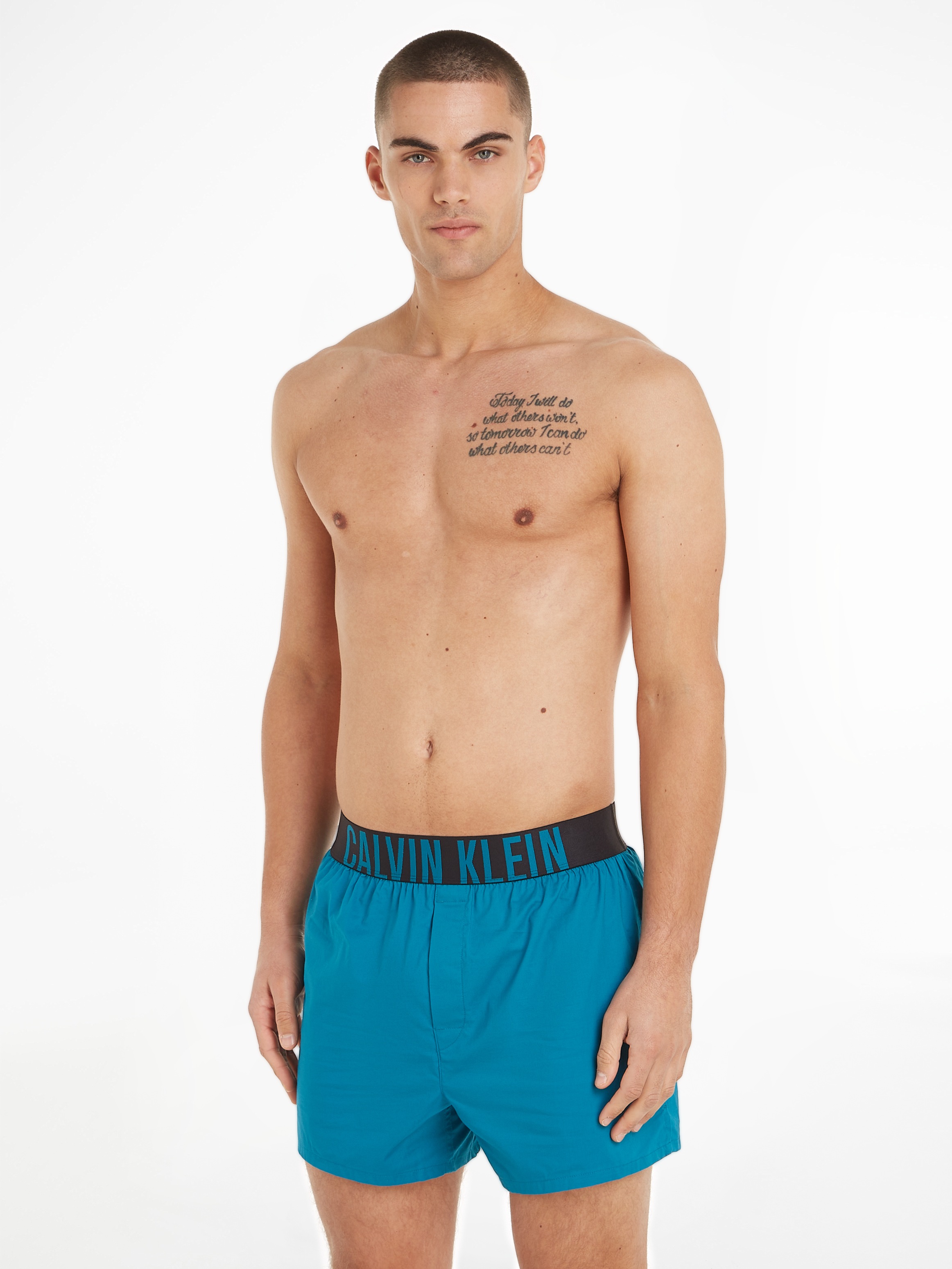Calvin Klein Underwear Webboxer »BOXER SLIM 2PK«, (Packung, 2 St., 2er), mit Logo-Bund