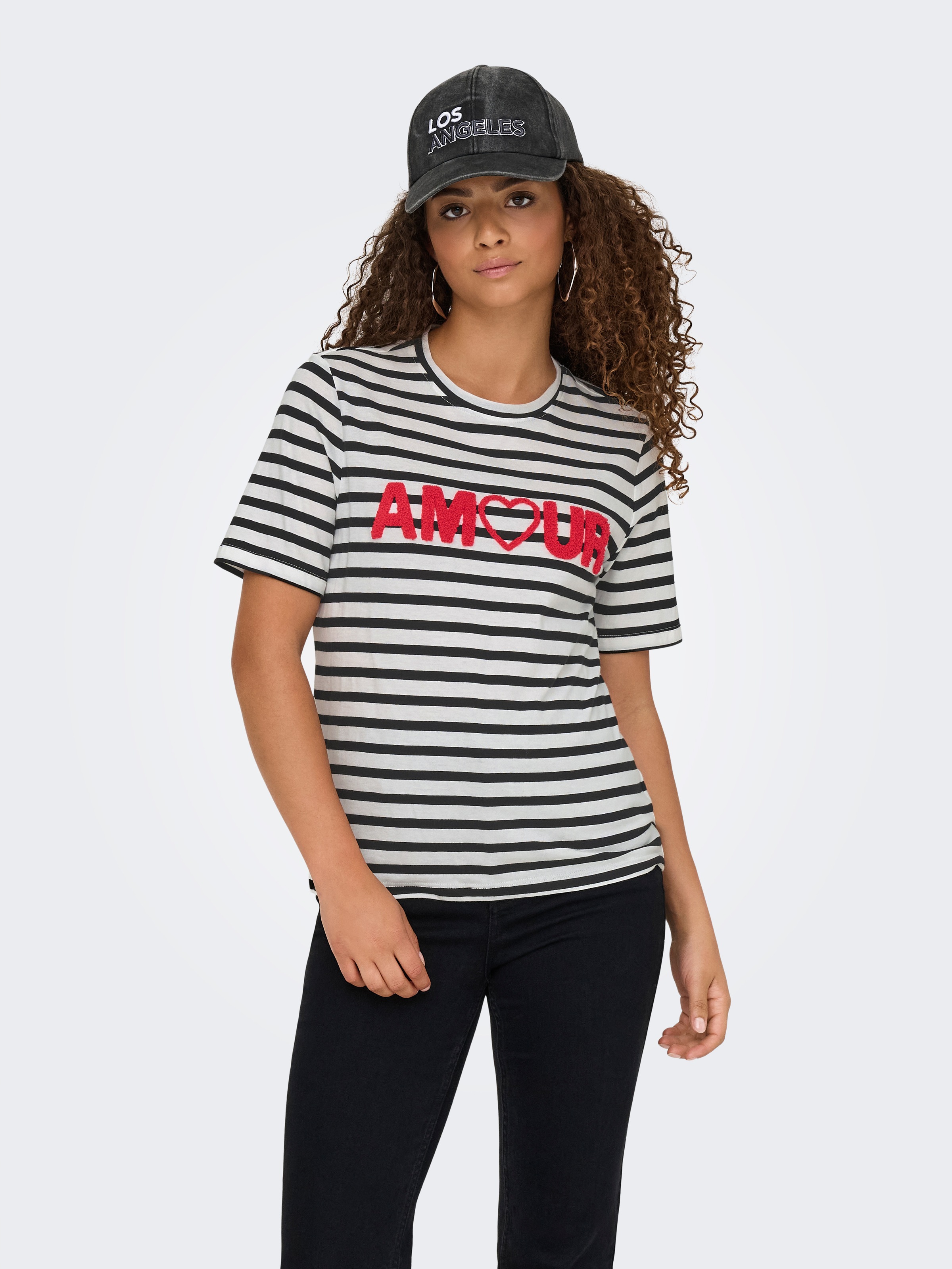 ONLY T-Shirt "ONLKIKO LIFE S/S O-NECK TERRY TOP CS JRS" günstig online kaufen
