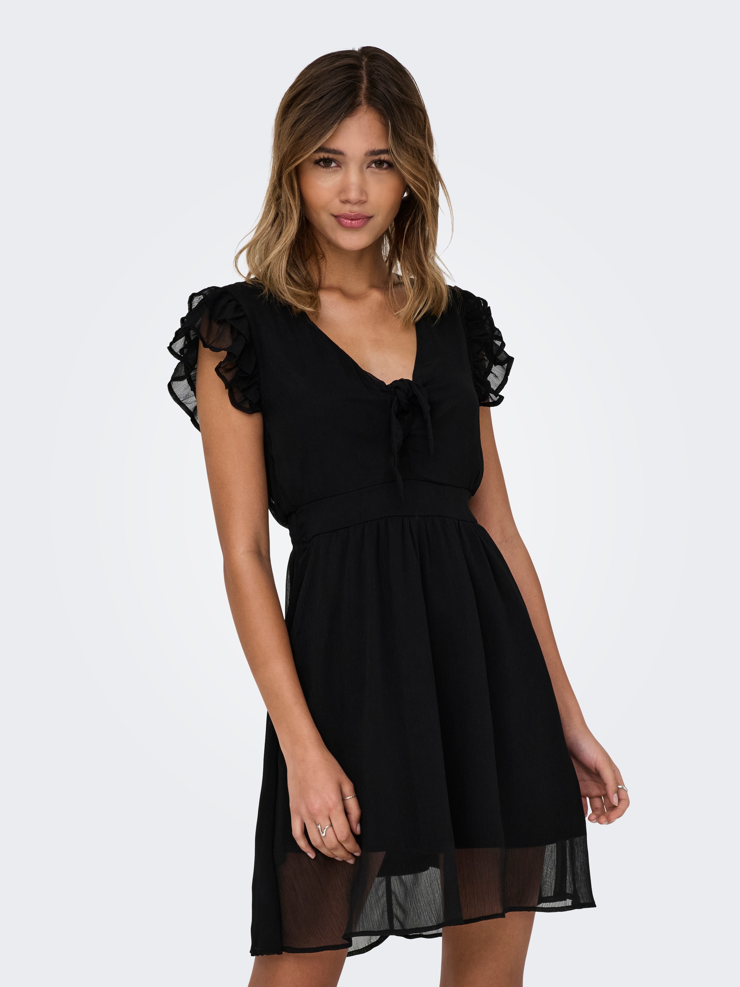 ONLY Midikleid "ONLASTA LIFE S/S PEEKABOO DRESS WVN", Sommerkleid günstig online kaufen