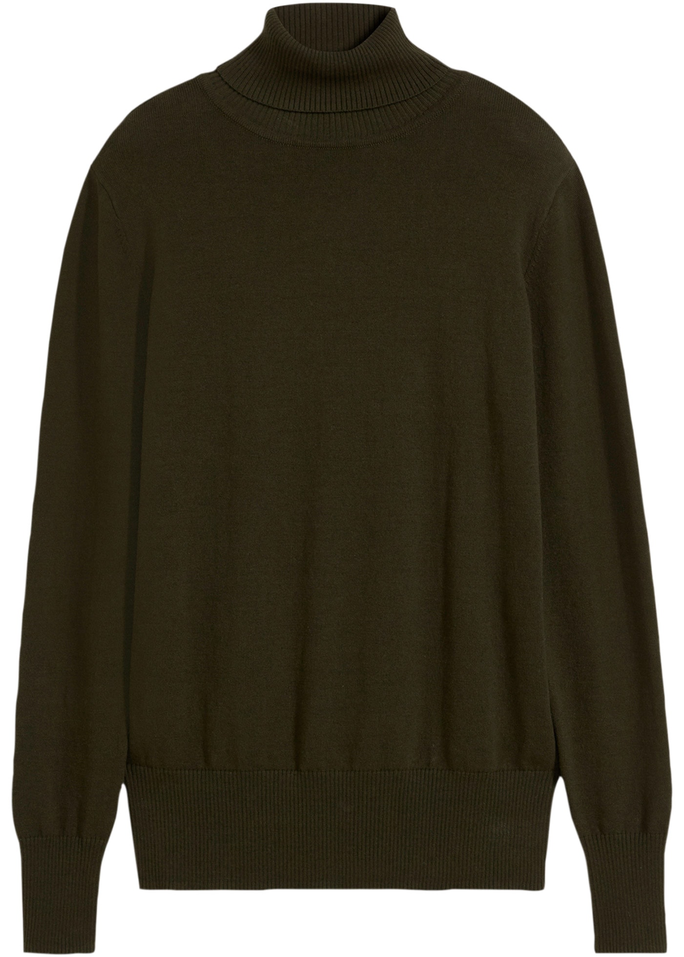 bonprix Rollkragenpullover »Feinstrick-Rollkragenpullover« aus Baumwollmischung, mit hohem Rollkragen, schmale Passform