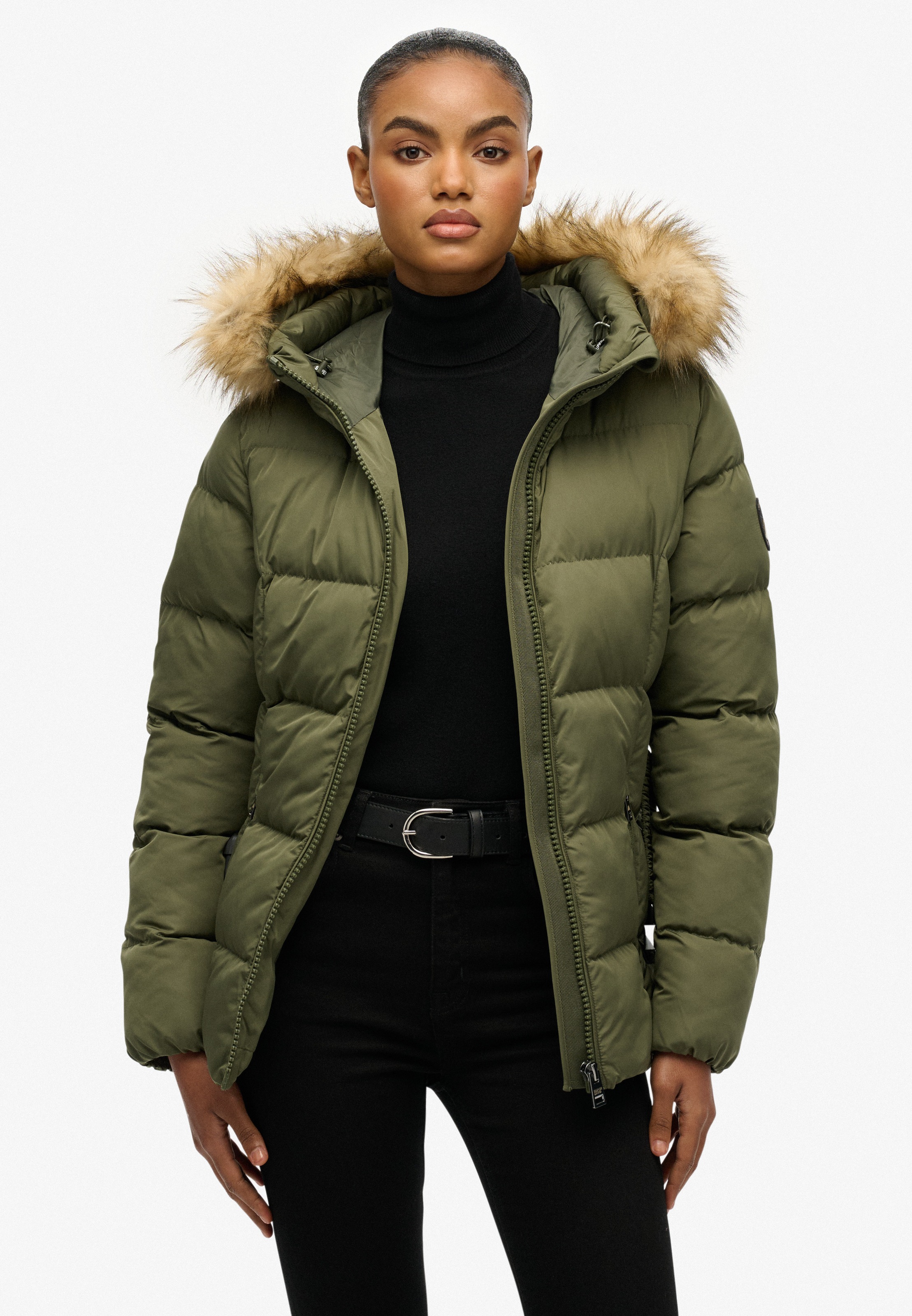 Superdry Steppjacke "FUJI BELTED PUFFER", mit Kapuze günstig online kaufen
