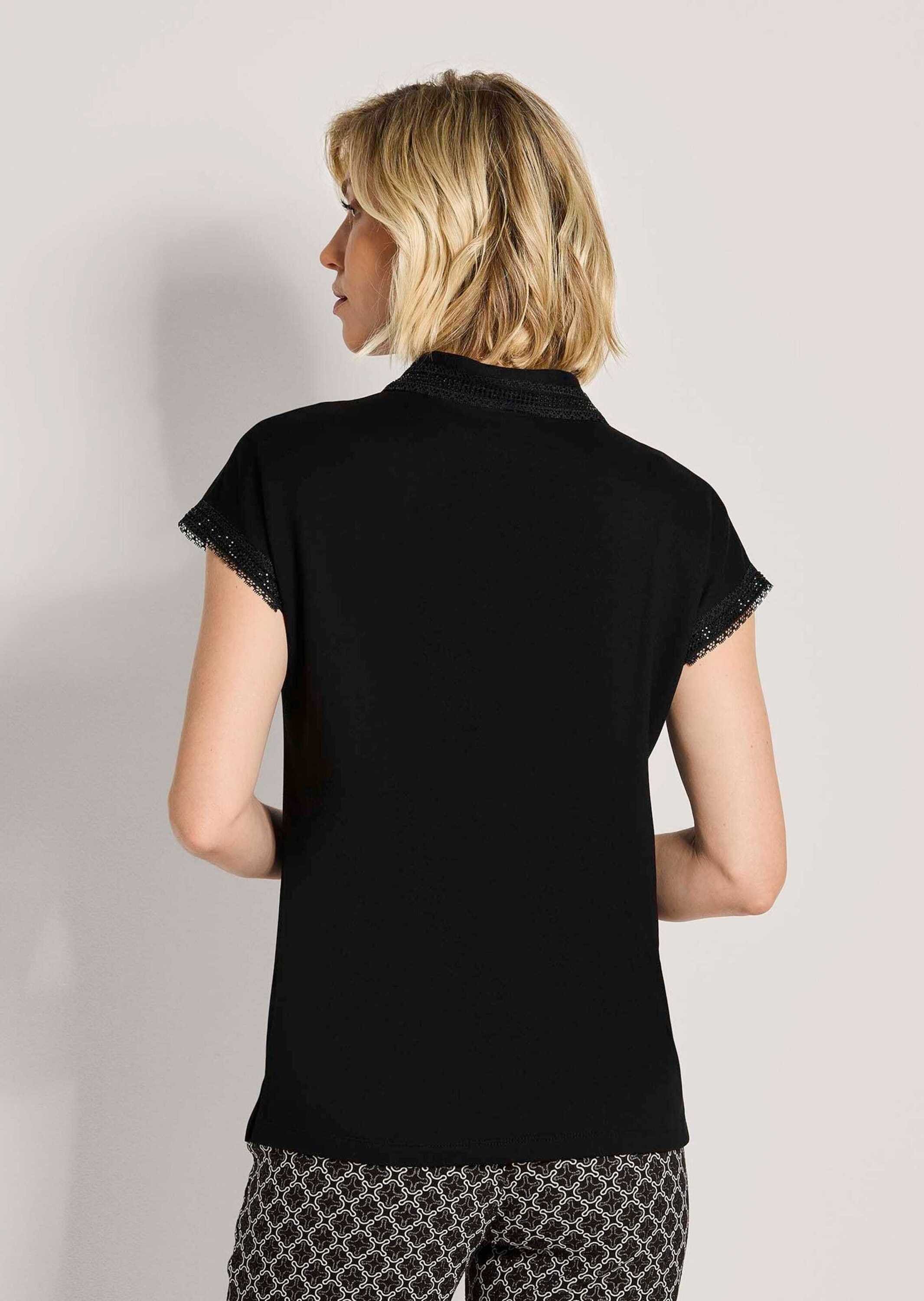 MADELEINE Kurzarmshirt »Shirt Poloshirt mit Spitzenkanten«