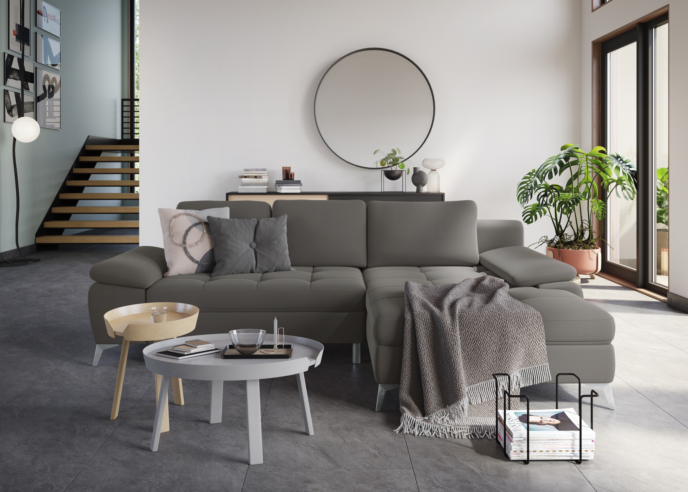 sit&more Ecksofa »Latigo L-Form«, mit Recamiere, wahlweise mit Bettfunktion und Bettkasten