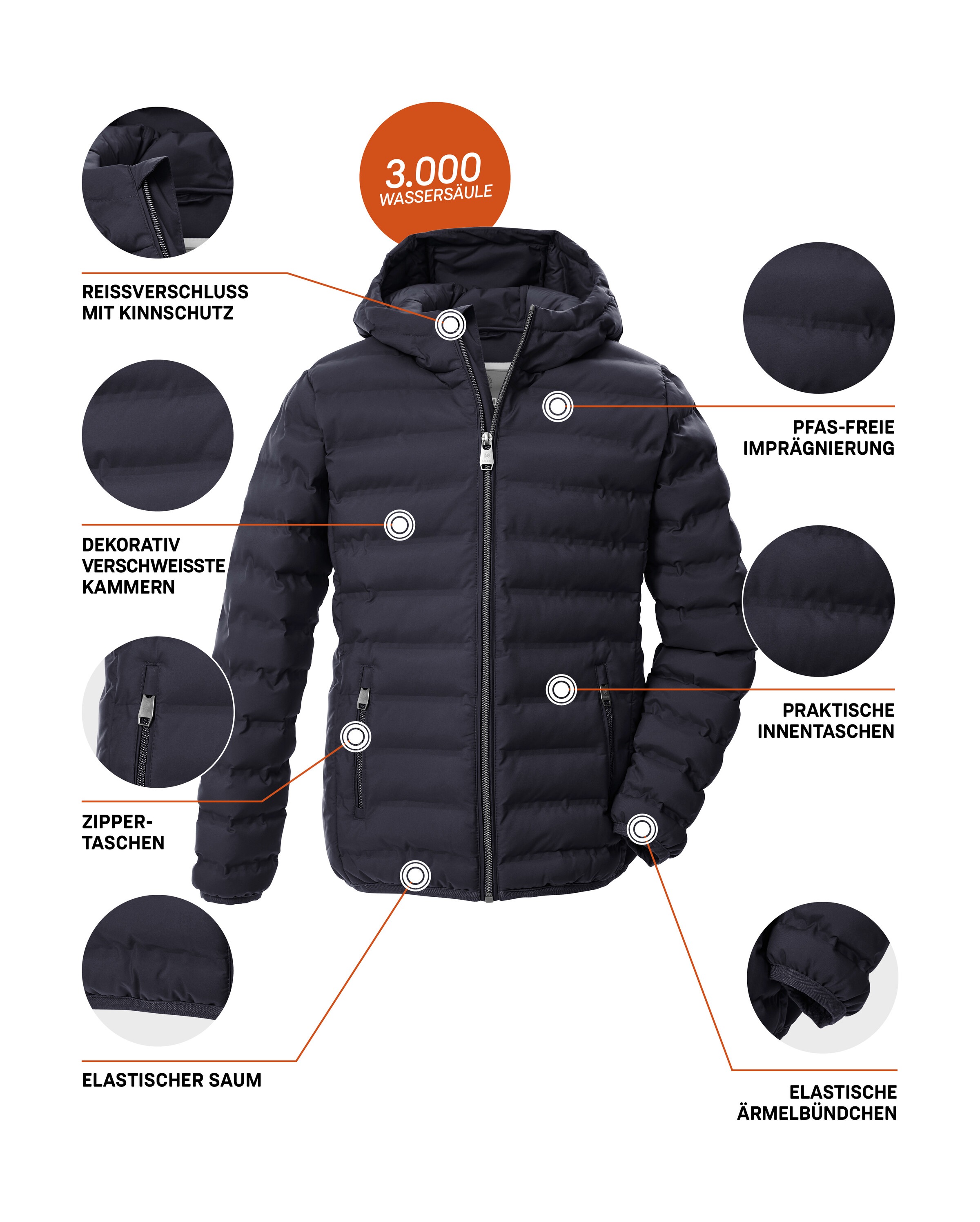 G.I.G.A. DX by killtec Steppjacke »Mädchen Steppjacke OOGW 2«, Leichte. winddichte Mädchen Steppjacke, wasserabweisend