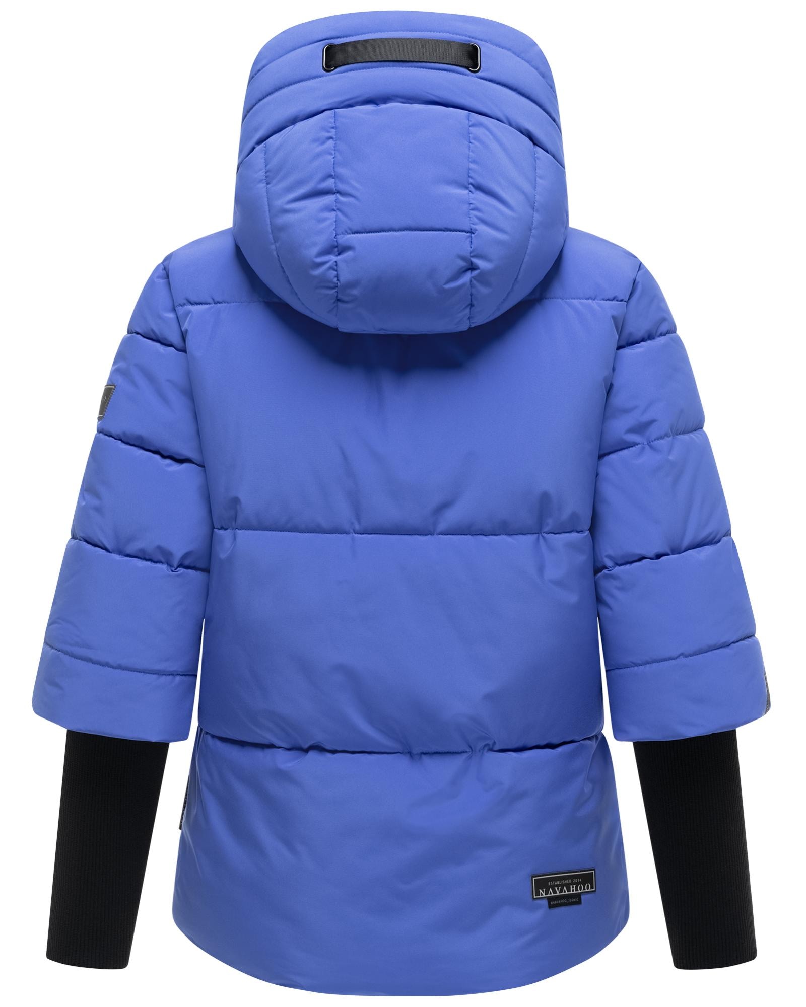 Navahoo Steppjacke »Lotusherz XIV« mit Kapuze Warme gesteppte Winterjacke mit Rippstrickärmeln