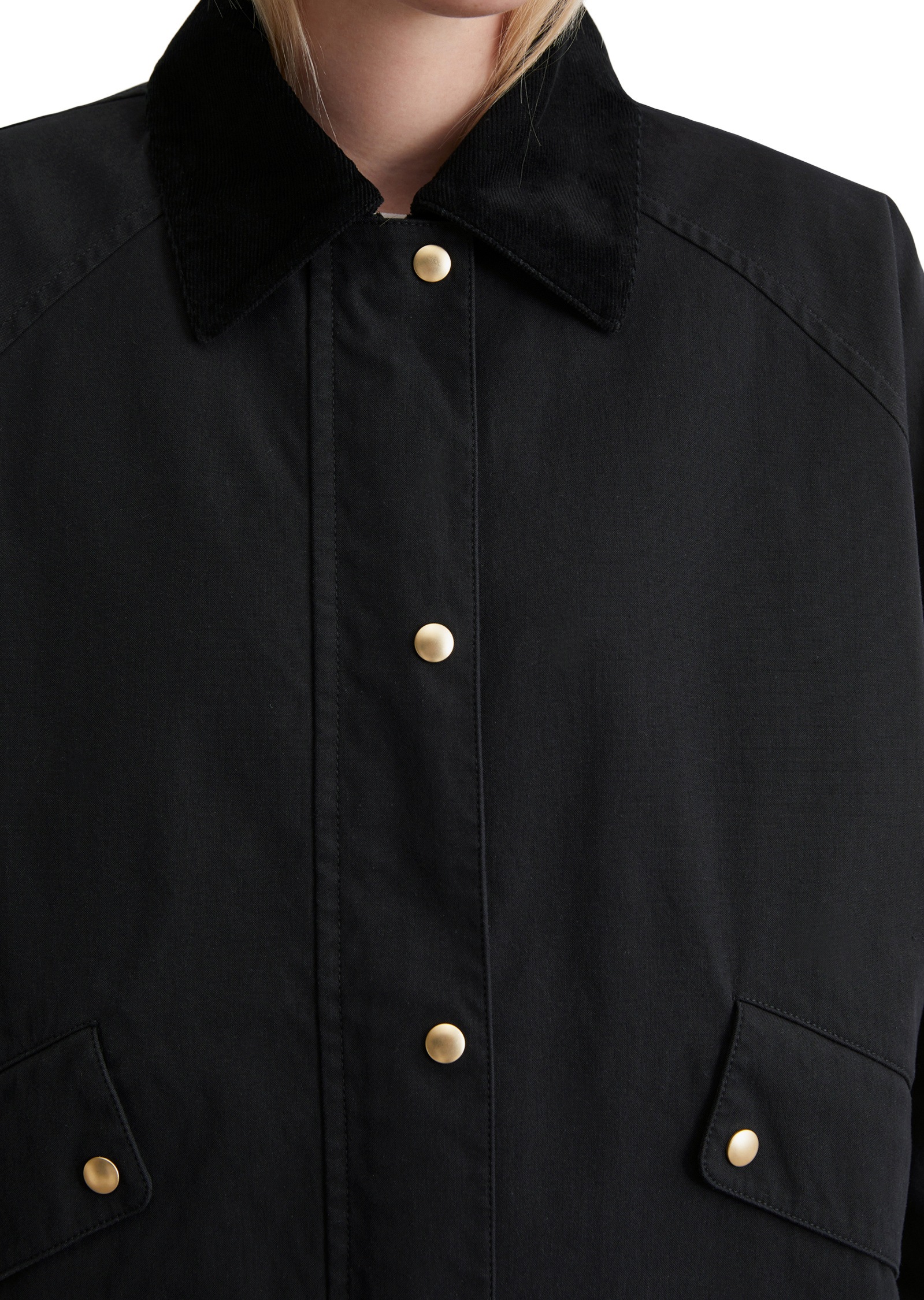 Marc O'Polo Outdoorjacke »aus hochwertigem Canvas«, ohne Kapuze