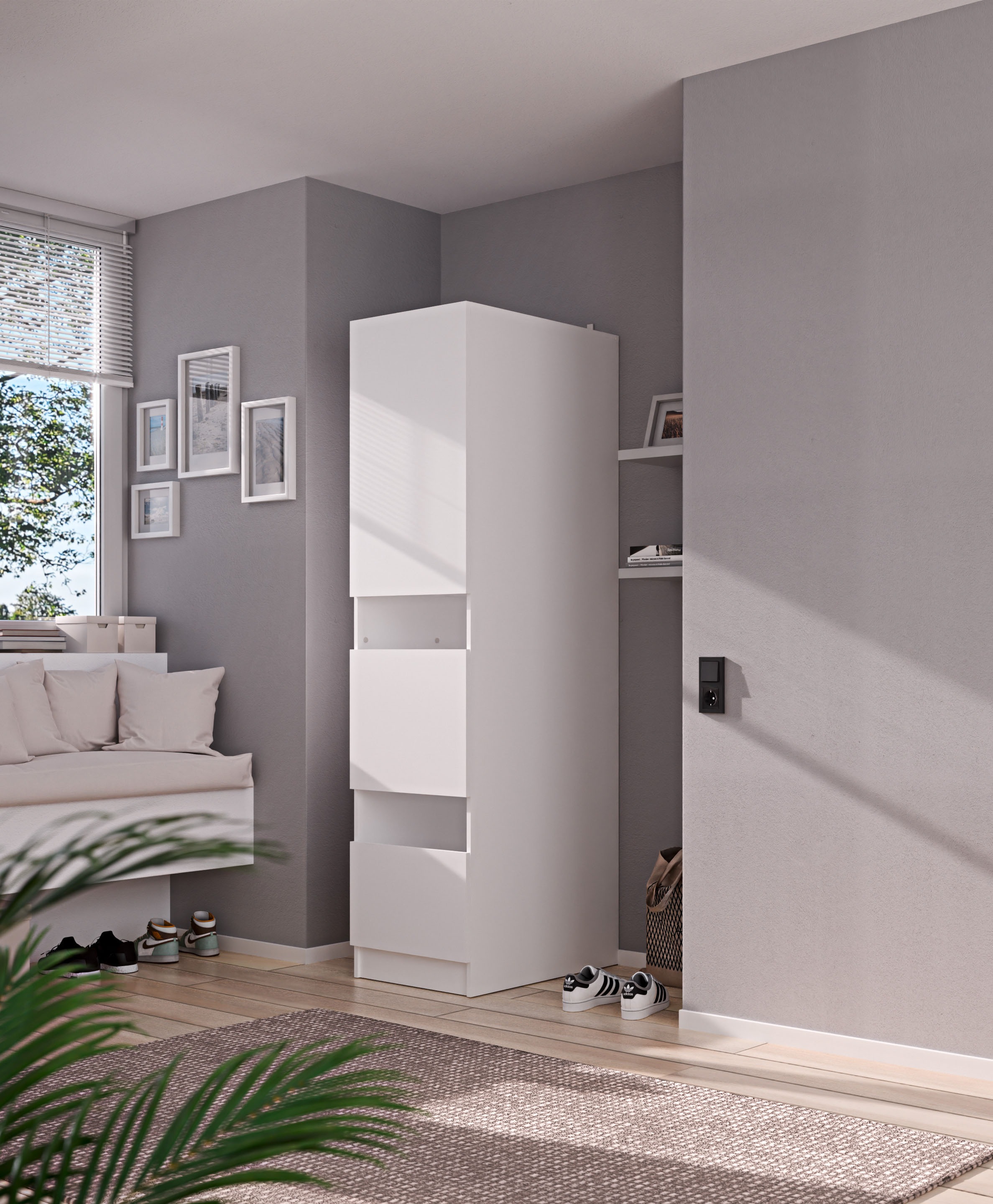 BASIC by Balculina Wäscheschrank »Washhome B/T/H 50x200x68 cm« 1 Stk. tlg. Breite 50cm, höhenverstellbare Metallfüße