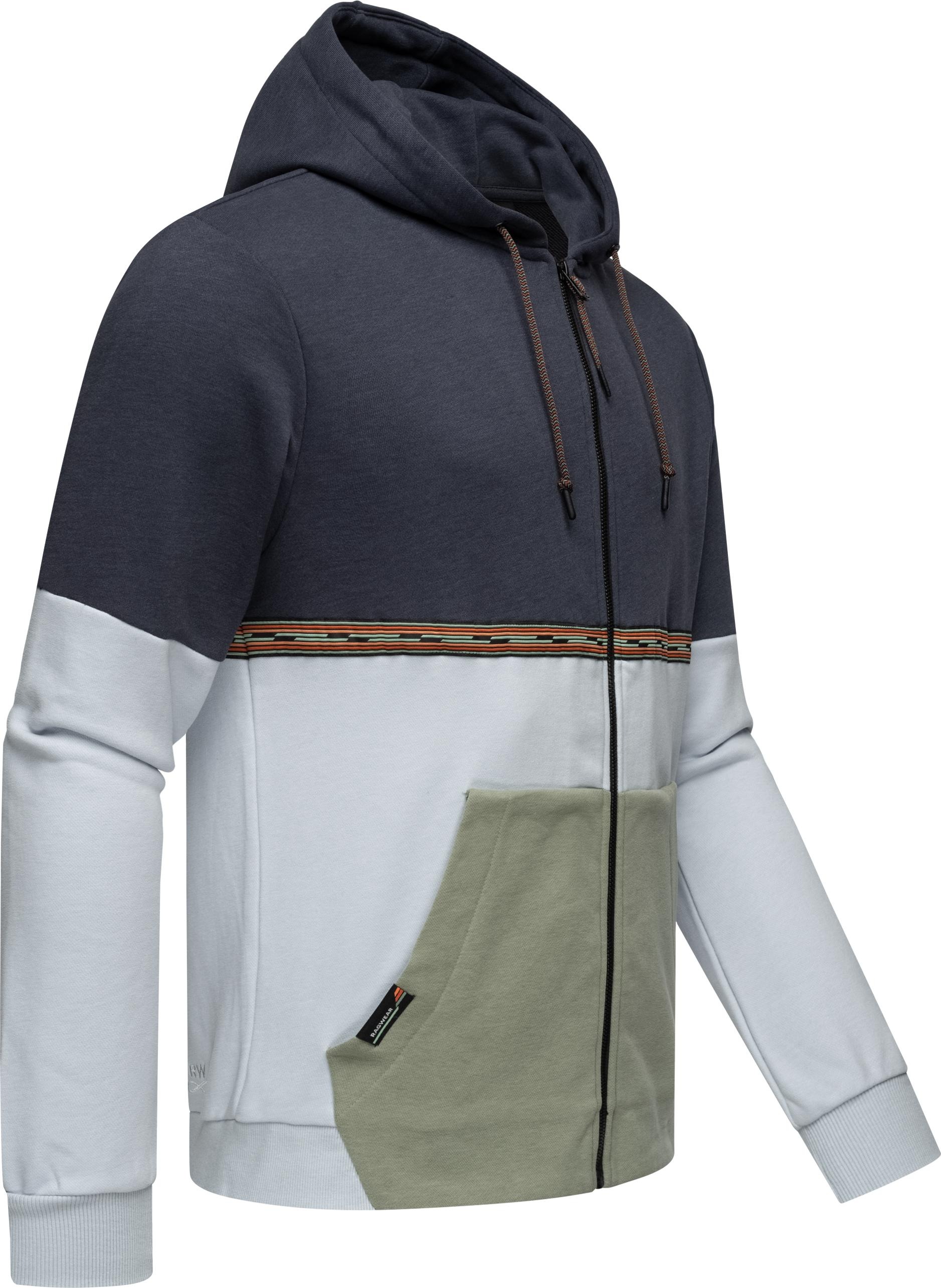 Ragwear Kapuzensweatjacke "Blocky" Herren Basic Sweatjacke mit Kapuze günstig online kaufen