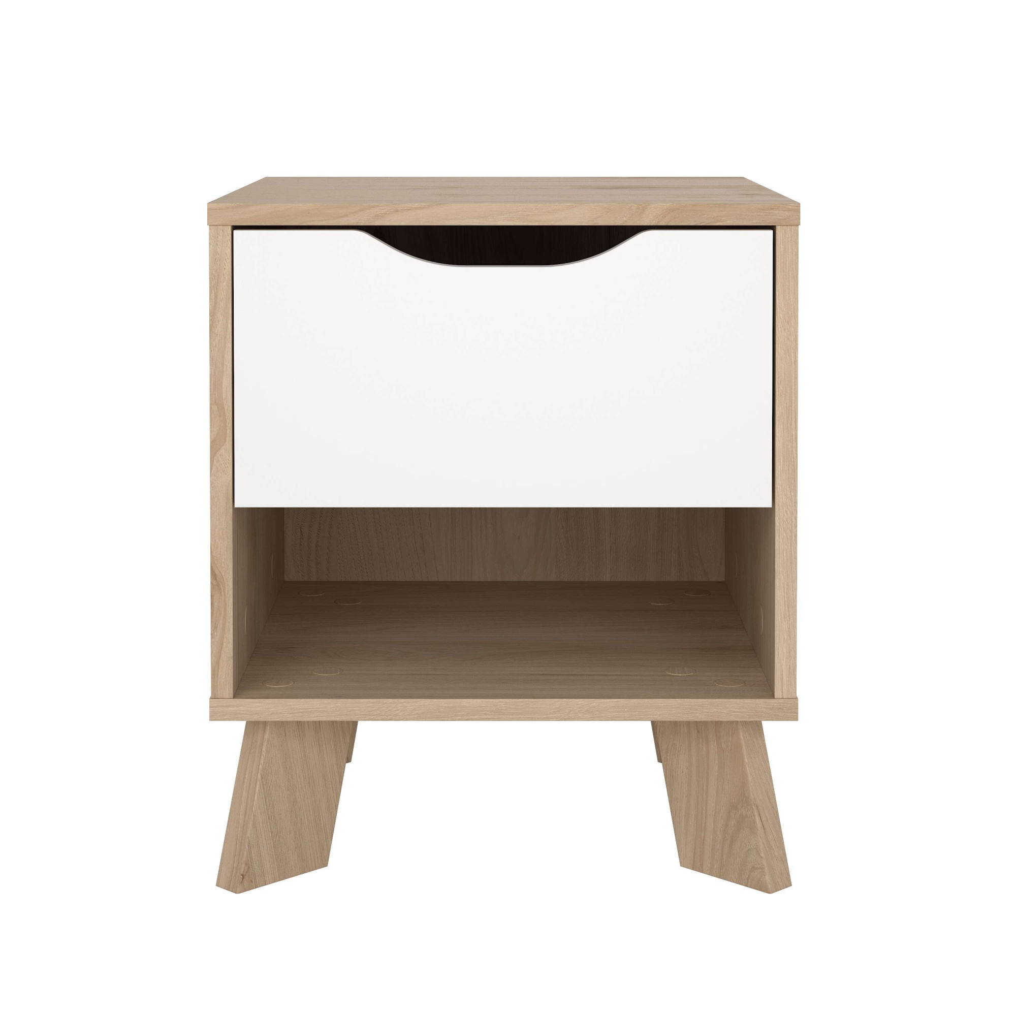 Home affaire Nachtkommode "Ikast, Nachttisch, Nachtschrank, Beistelltisch, Abstelltisch" 1 Schublade, Eingriffsmulden, Breite 40 cm, Höhe 47 cm