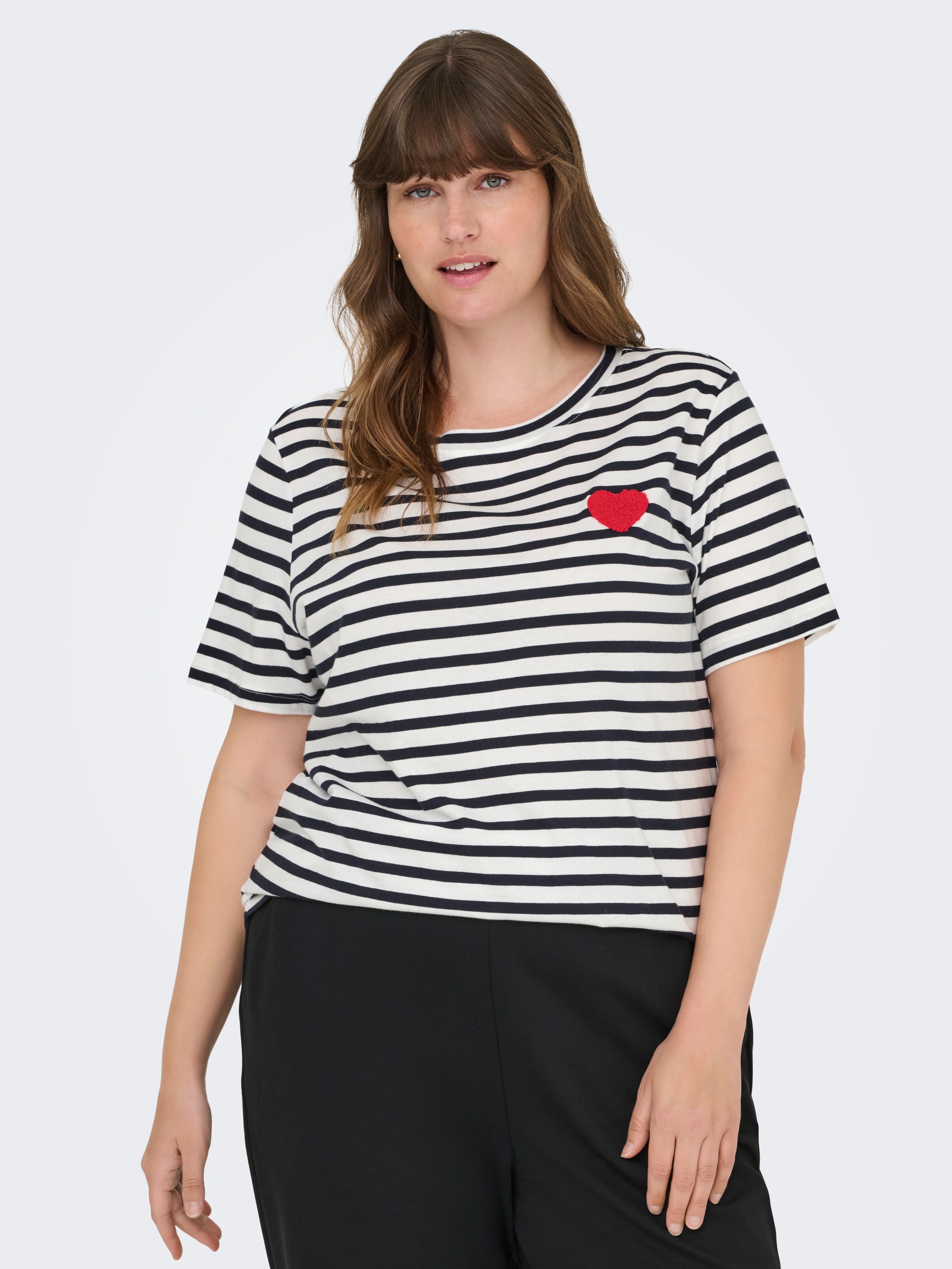 ONLY CARMAKOMA T-Shirt "CARKIKO LIFE S/S O-NECK TERRY TOP JRS" günstig online kaufen