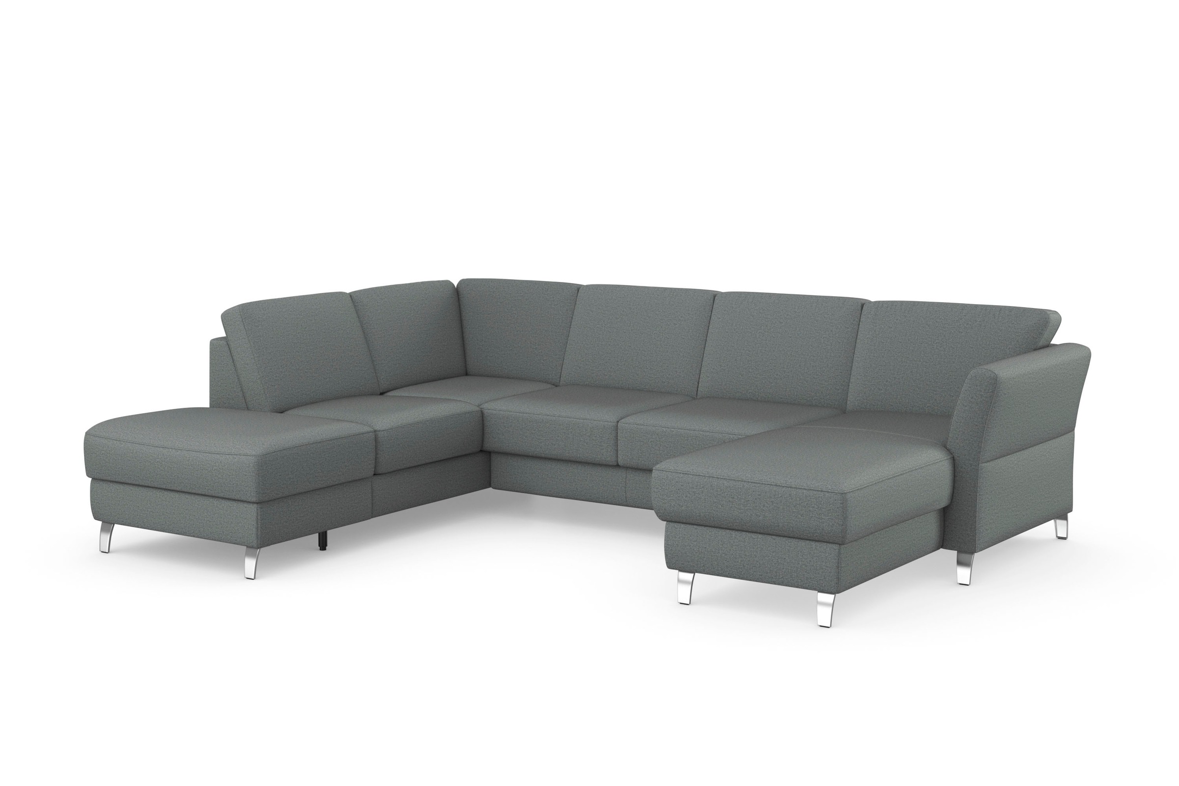 sit&more Wohnlandschaft »Visby U-Form«, Wahlweise mit Bettfunktion und Stauraum, frei im Raum stellbar