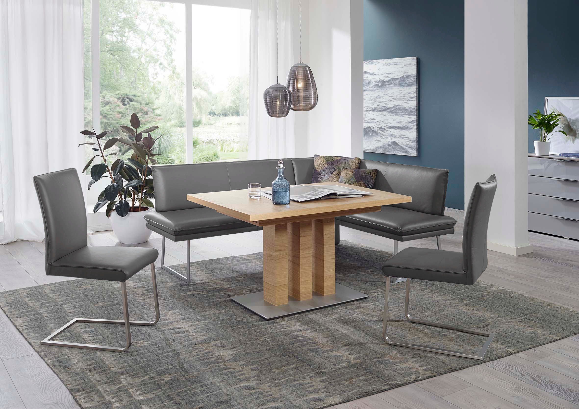 K+W Komfort & Wohnen Essgruppe "Santos III" 4 Stk. tlg. gepolsterte Eckbank günstig online kaufen