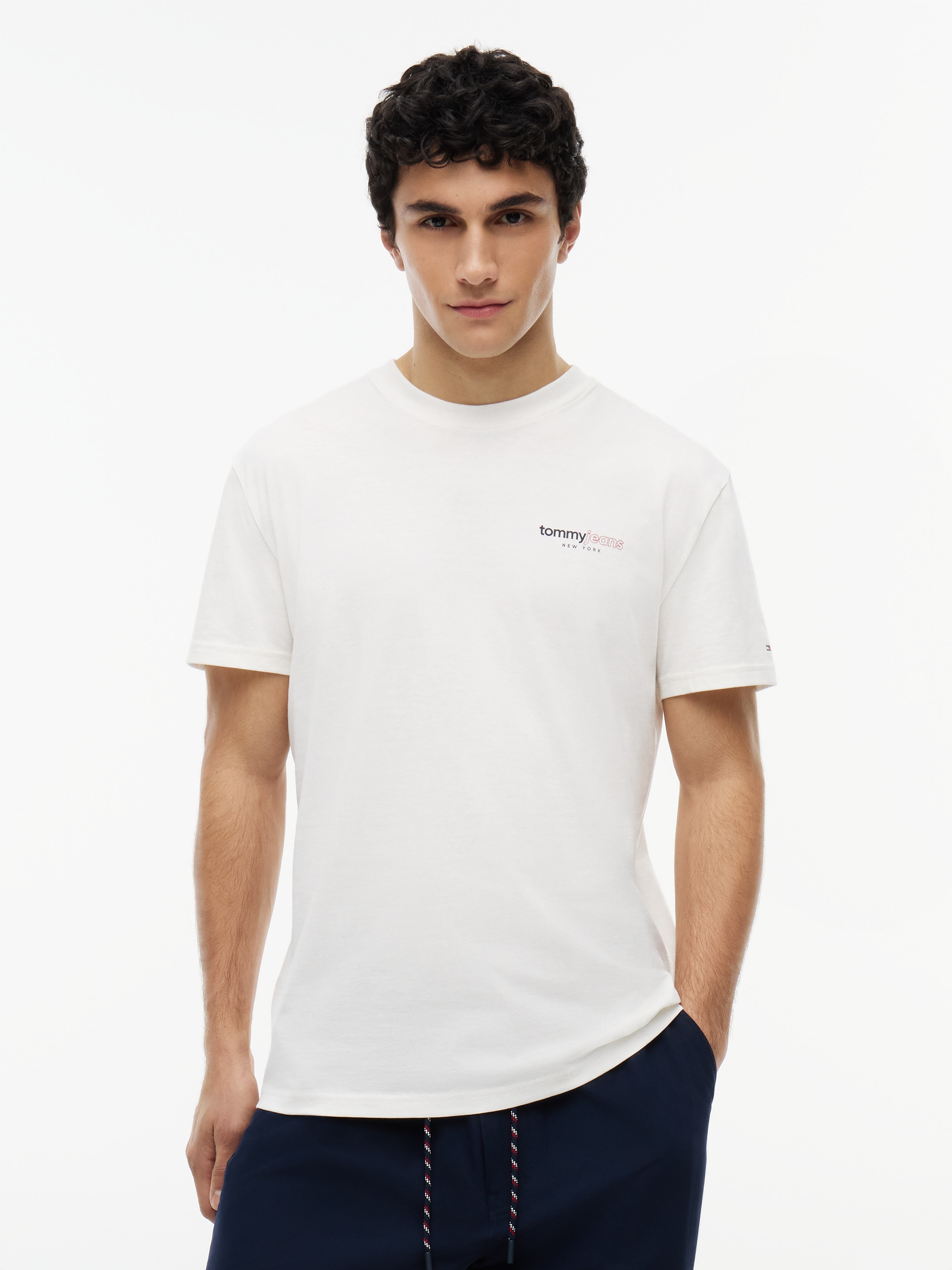 Tommy Jeans T-Shirt "TJM REGULAR DNA GRAPHIC SHORT SLEEVE EXT" Regular fit mit Backprint, Rundhals