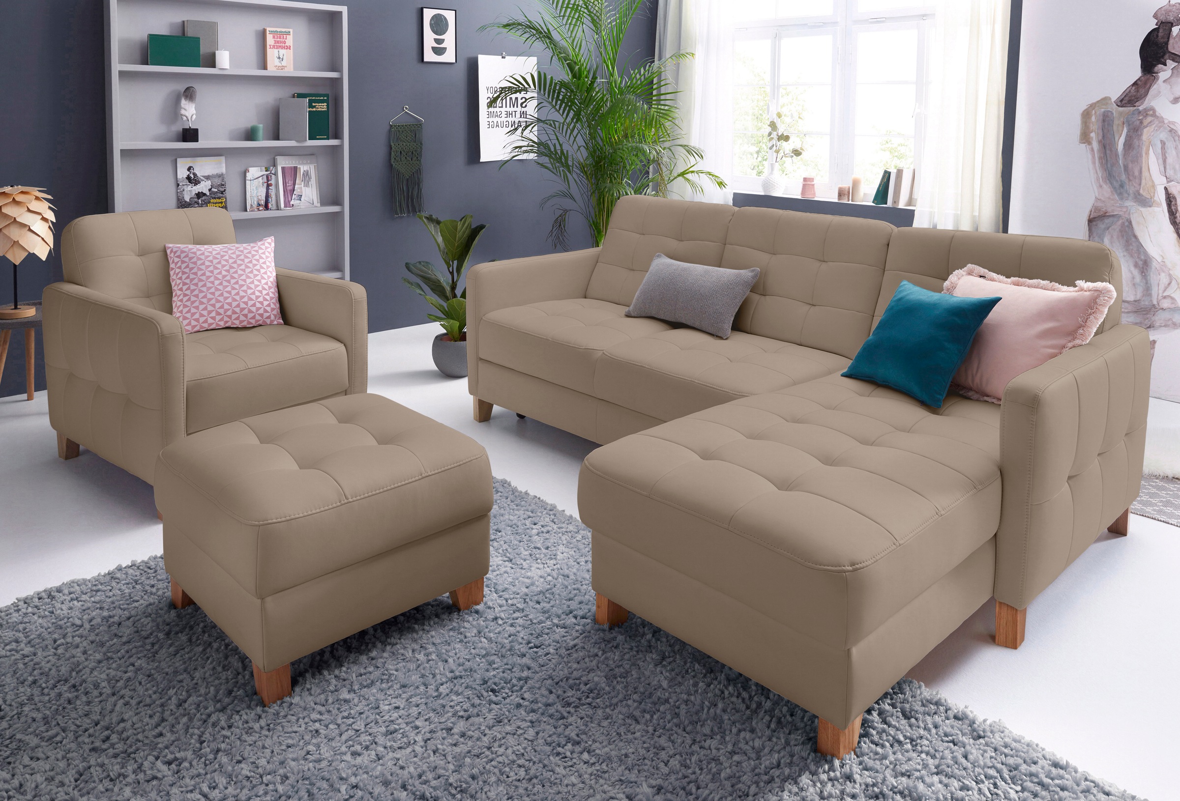 exxpo - sofa fashion Ecksofa "Elio, kompakt und komfortabel, bequem und zei günstig online kaufen