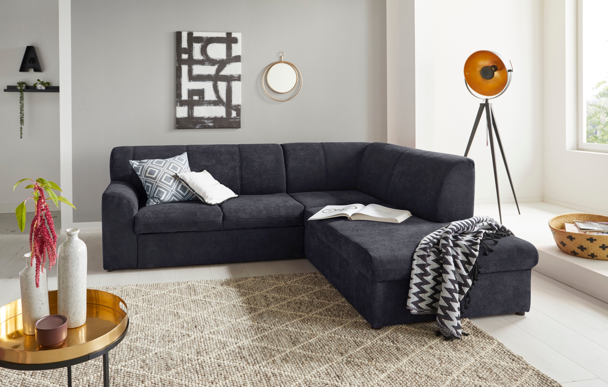 DOMO collection Ecksofa "Topper zeitlos elegant, kompakte Stellmaße, OTTOs günstig online kaufen