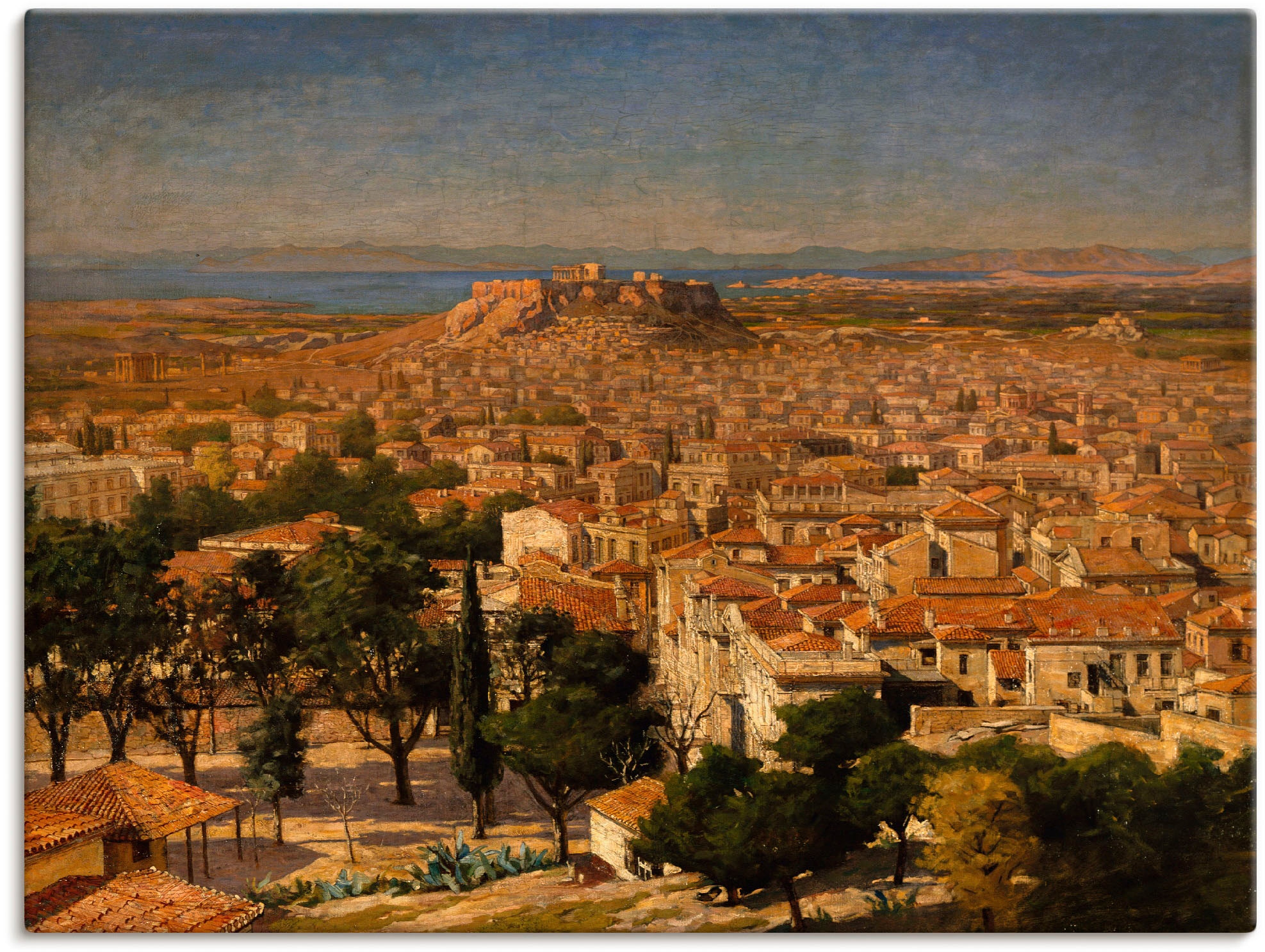 Artland Wandbild »Blick auf Athen mit der Akropolis.«, Griechenland, (1 St.),  als Leinwandbild, Wandaufkleber oder Poster in versch. Größen bestellen |  BAUR