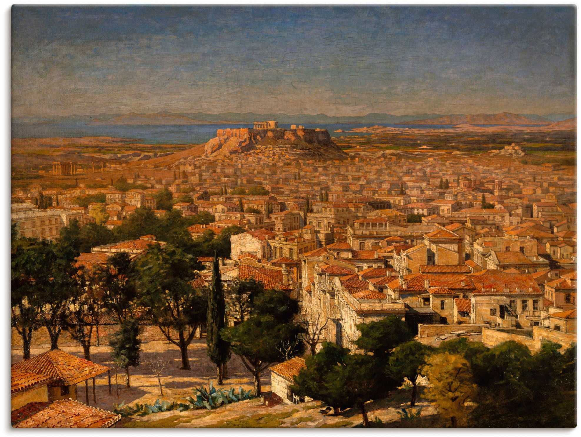 Akropolis.«, St.), Leinwandbild, (1 der Artland in Wandaufkleber oder Poster versch. »Blick Griechenland, Größen mit Wandbild Athen BAUR bestellen als | auf