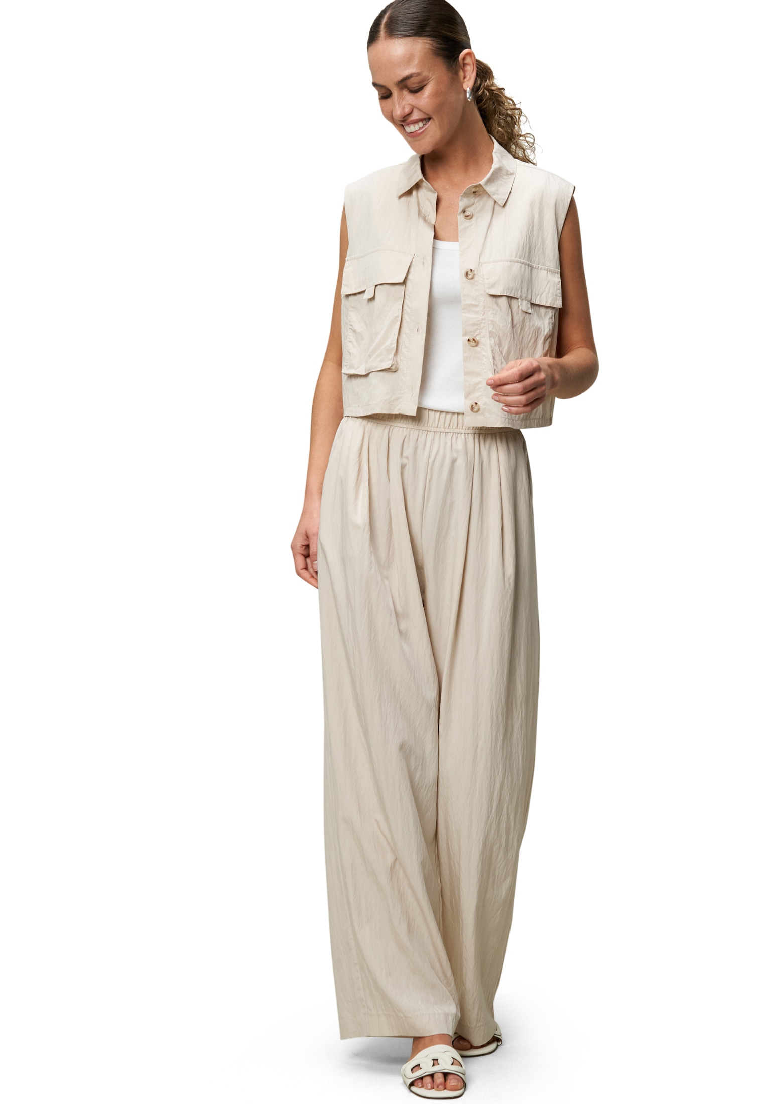 Zero Kurzarmbluse »Damen Weste mit Pattentaschen«